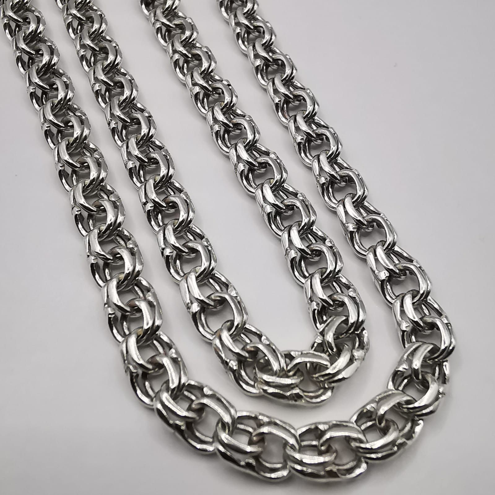 Sterling Silver Vintage Jewelry Chain, 925 Sterling Silver, Signed 20,44g Size ONE SIZE - 2 Thumbnail