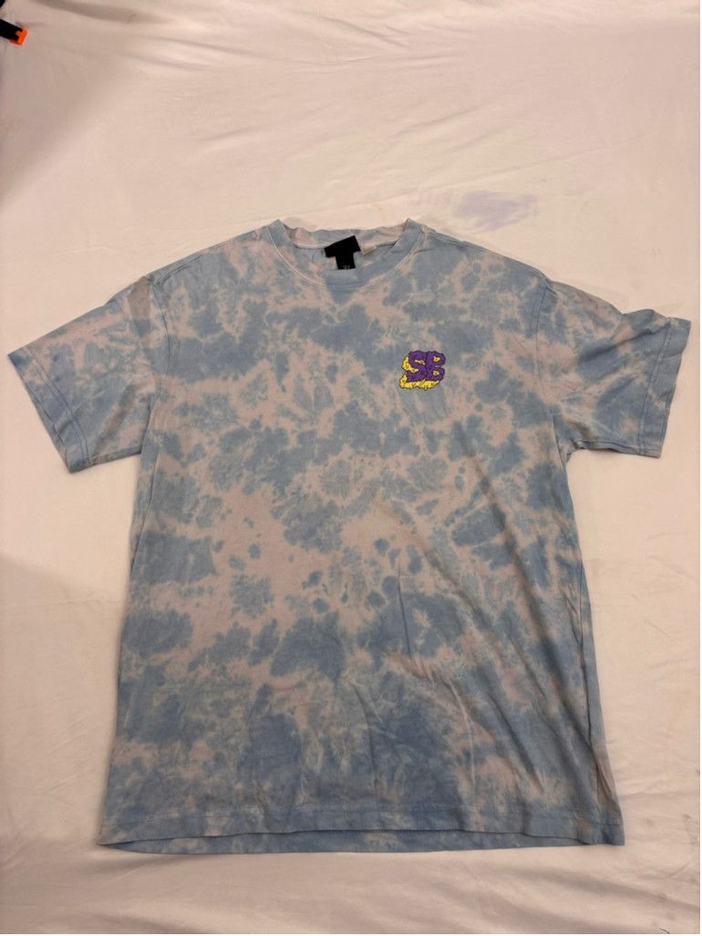 H&M Men's H&M SpongeBob T-shirt Size M Blue Tie Dye Size US M / EU 48-50 / 2 - 2 Thumbnail
