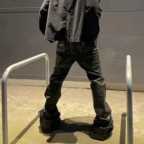 Japanese Brand Ropa Hombre Baggy Y2k Flare Denim Pant Size US 30 / EU 46 - 4 Thumbnail