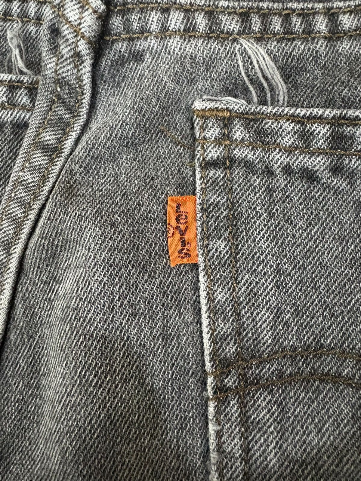 Levi's Vintage 90s Levis 310 Orange Tab Charcoal Wash Distress Jean Size US 34 / EU 50 - 11 Thumbnail