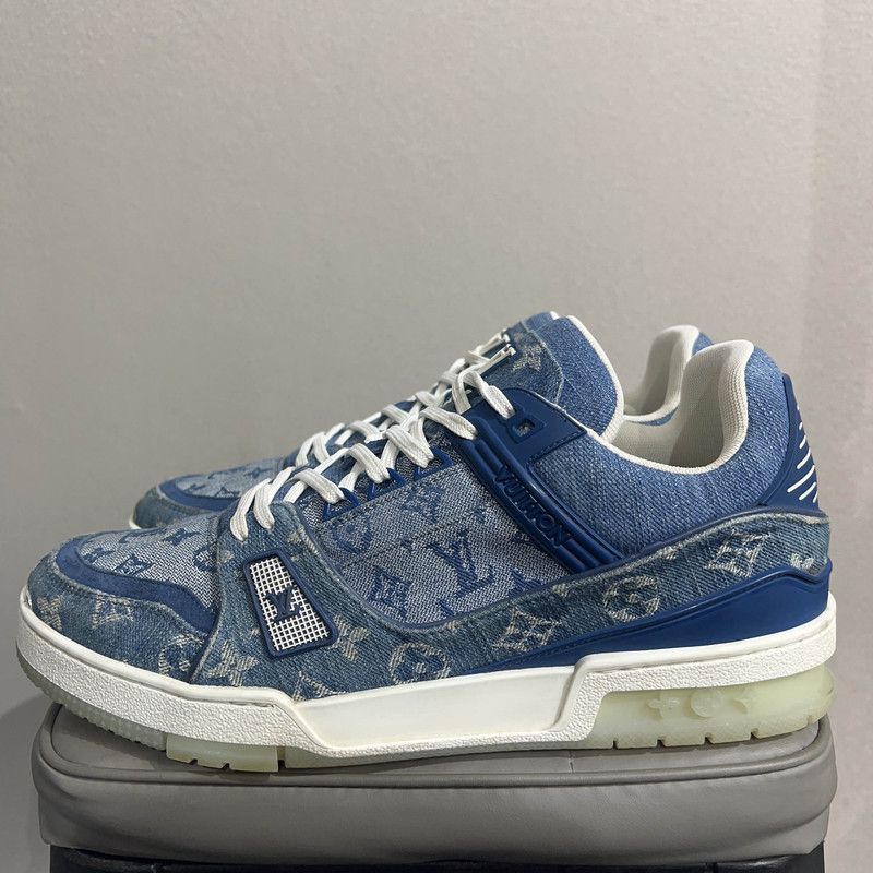 Louis Vuitton Louis Vuitton Denim Low-Top Trainers for Men 0079 Size US 10 / IT 40 - 1 Thumbnail