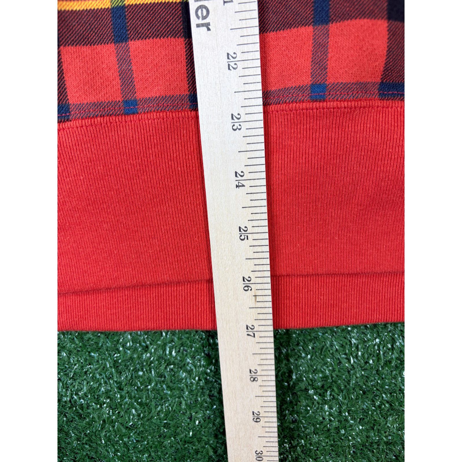 Bape BAPE Logo Check Red Loose Fit Crewneck Sweater Size XL Size US XL / EU 56 / 4 - 6 Thumbnail