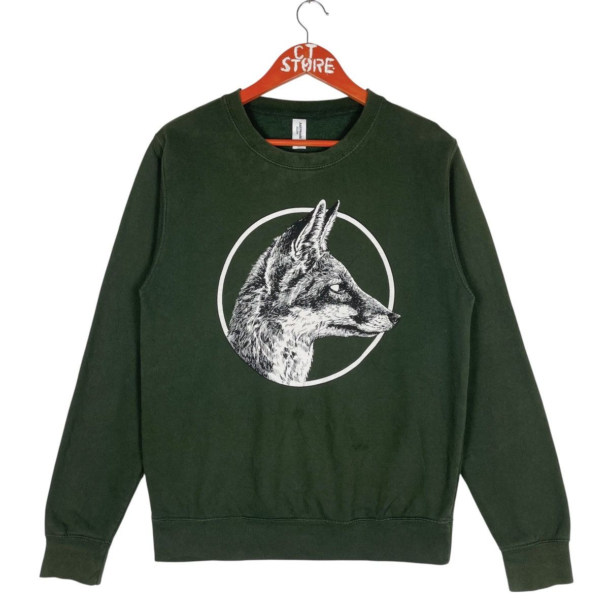 Japanese Brand Coyote Graphic Crewneck Sweatshirt Green Size US S / EU 44-46 / 1 - 1 Thumbnail