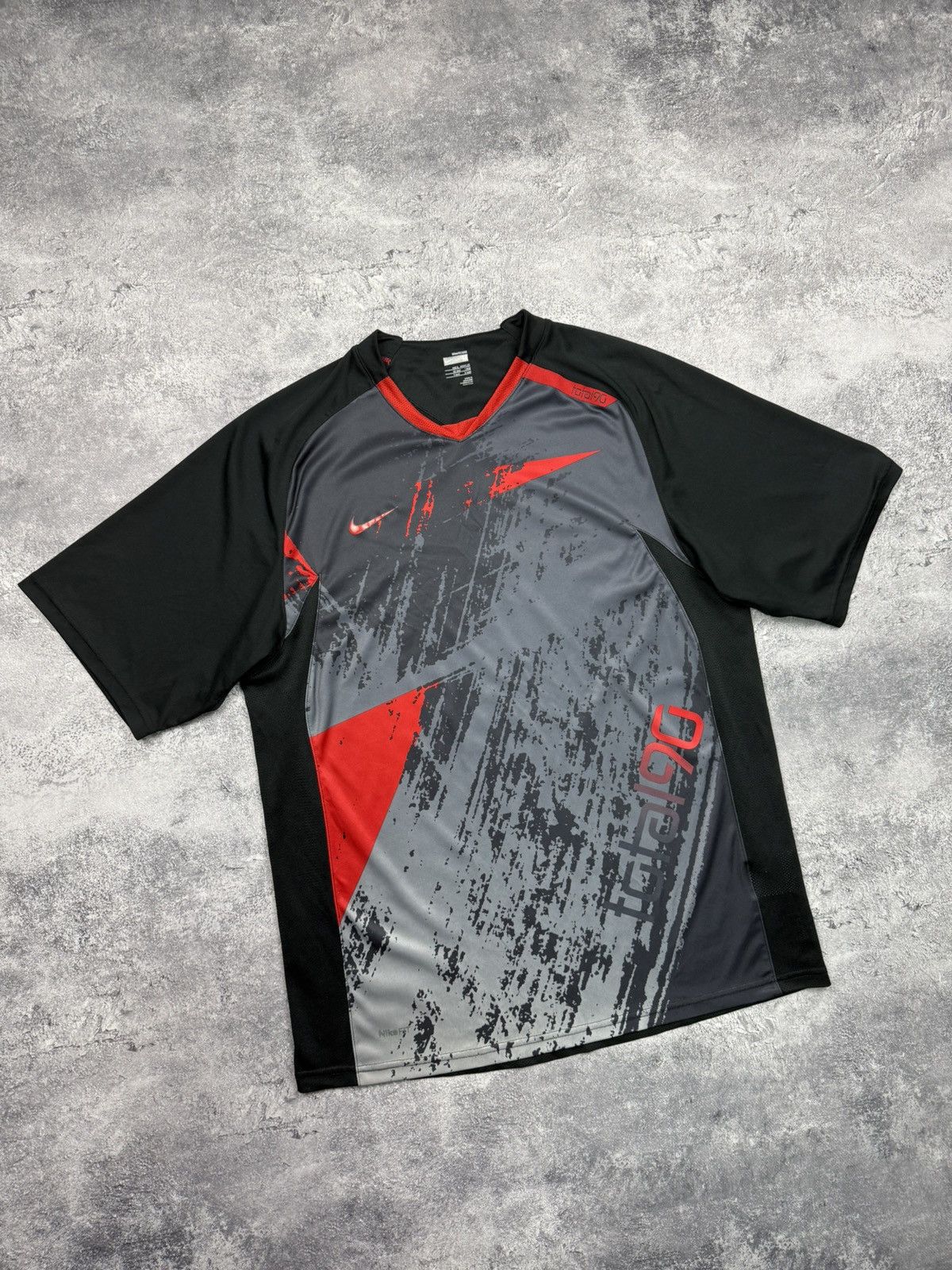Nike Vintage Nike Total 90 TN Jersey T-Shirt Y2K Swoosh Drill Tee Size US M / EU 48-50 / 2 - 3 Thumbnail