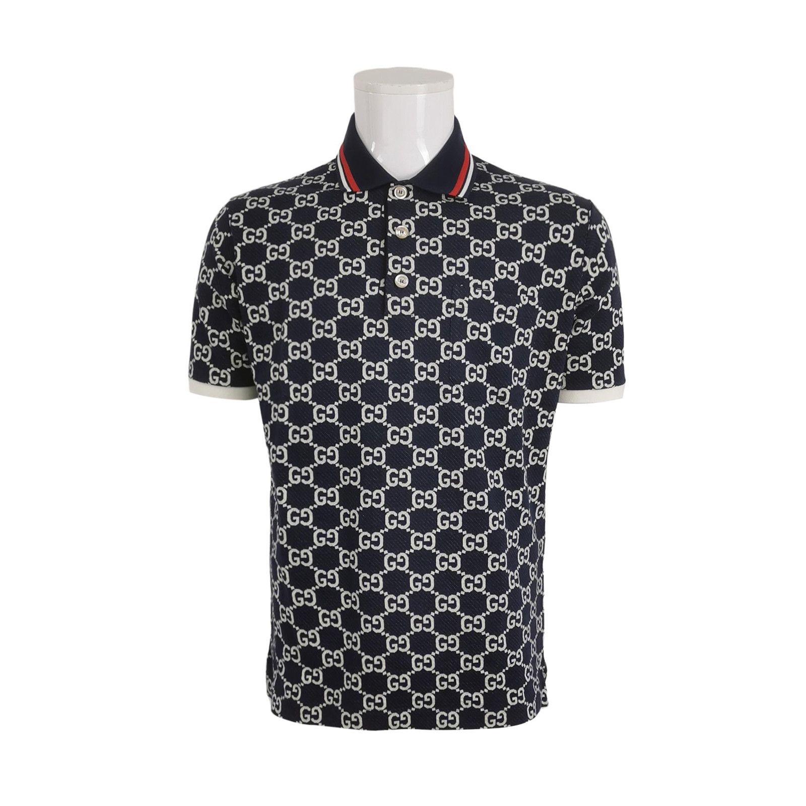 Gucci Gucci Navy GG Monogram Polo Shirt Size M | Grailed