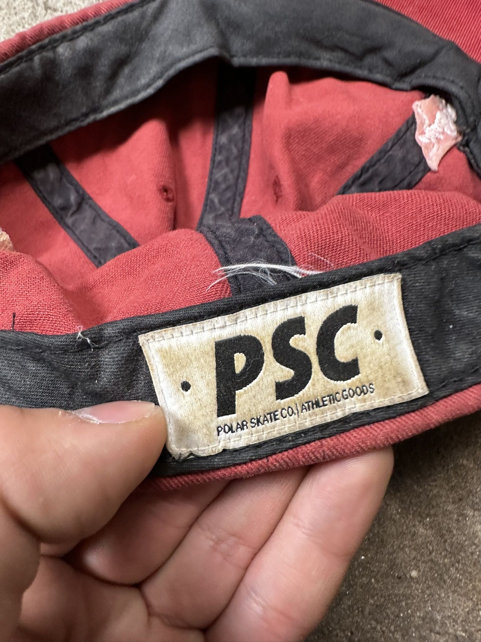Polar Skate Co. 00s Vintage Polar Skate Co. Distressed Washed Hiphop Cap Size ONE SIZE - 5 Thumbnail