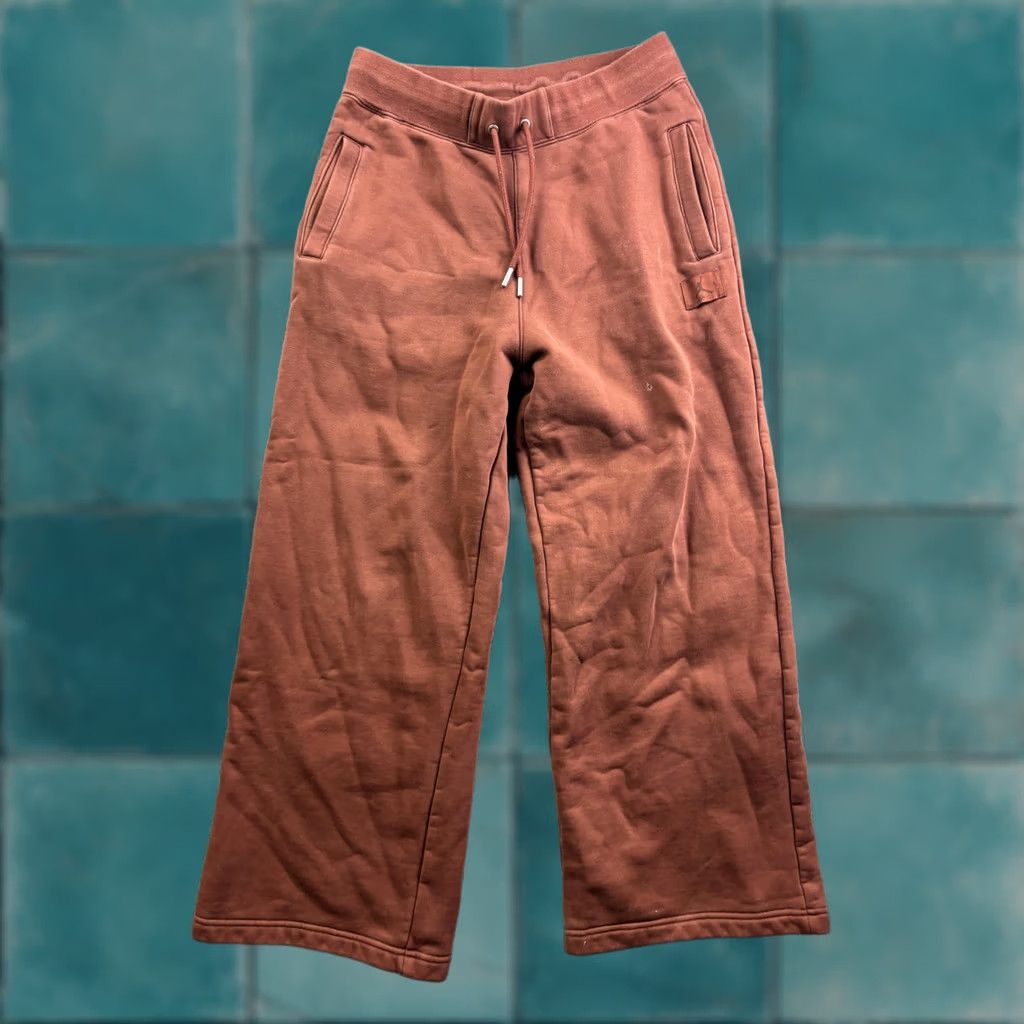Jordan Brand Jordan Womens Sweatpants M Brown Fleece Wide-Leg Pockets Drawstring Casual Activewear 80/20 Cotton-Polyester Winter Size 32" / US 10 / IT 46 - 1 Thumbnail