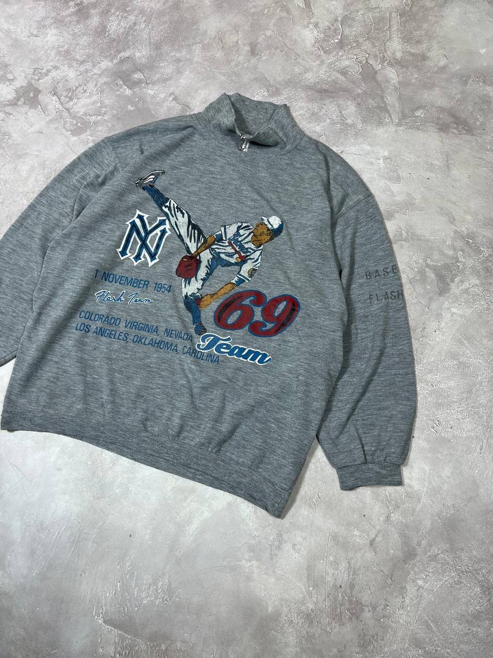 Vintage Rare‼️Baseball NY Braves 1954 Team Flash Size US L / EU 52-54 / 3 - 2 Thumbnail
