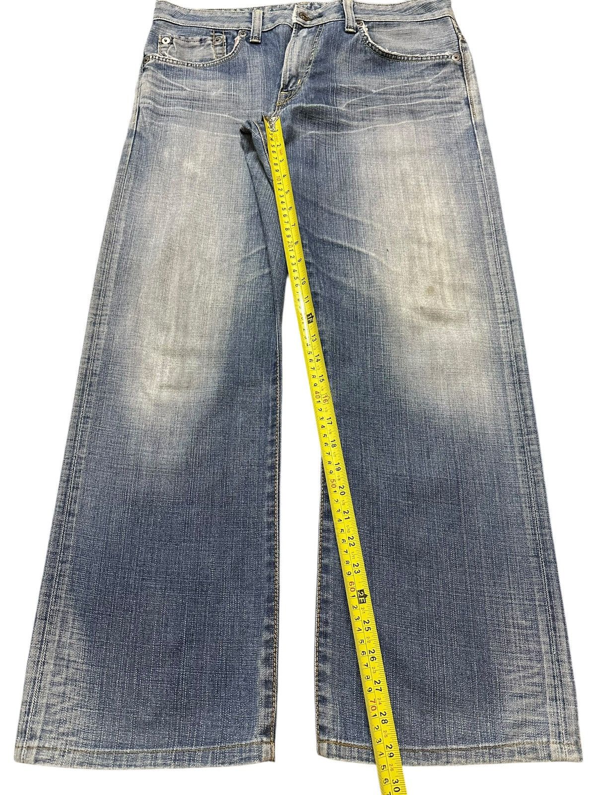Edwin Vintage Edwin 503 Blue Trip Faded Wash Style Baggy Jeans Size US 35 - 14 Thumbnail