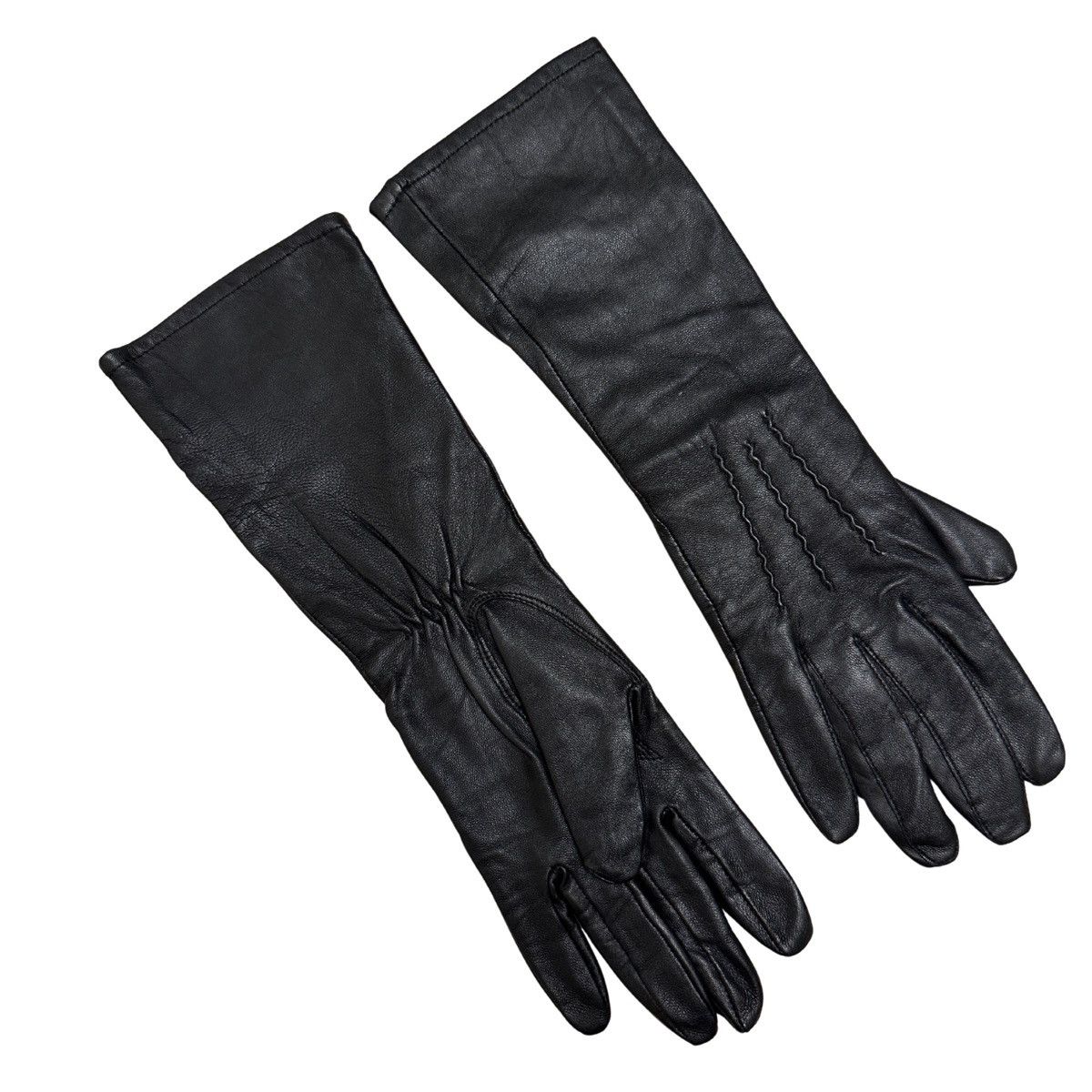 Other Women’s Long Leather Gloves S/M – Black Size ONE SIZE - 1 Thumbnail
