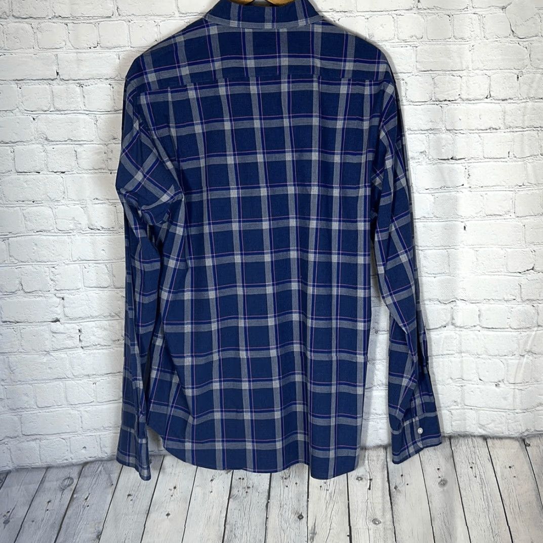 Bonobos Bonobos Men Slim Fit Button Down Blue Pink Plaid Long Sleeve Shirt XXL Blue Mens Shirt Size US XXL / EU 58 / 5 - 5 Thumbnail