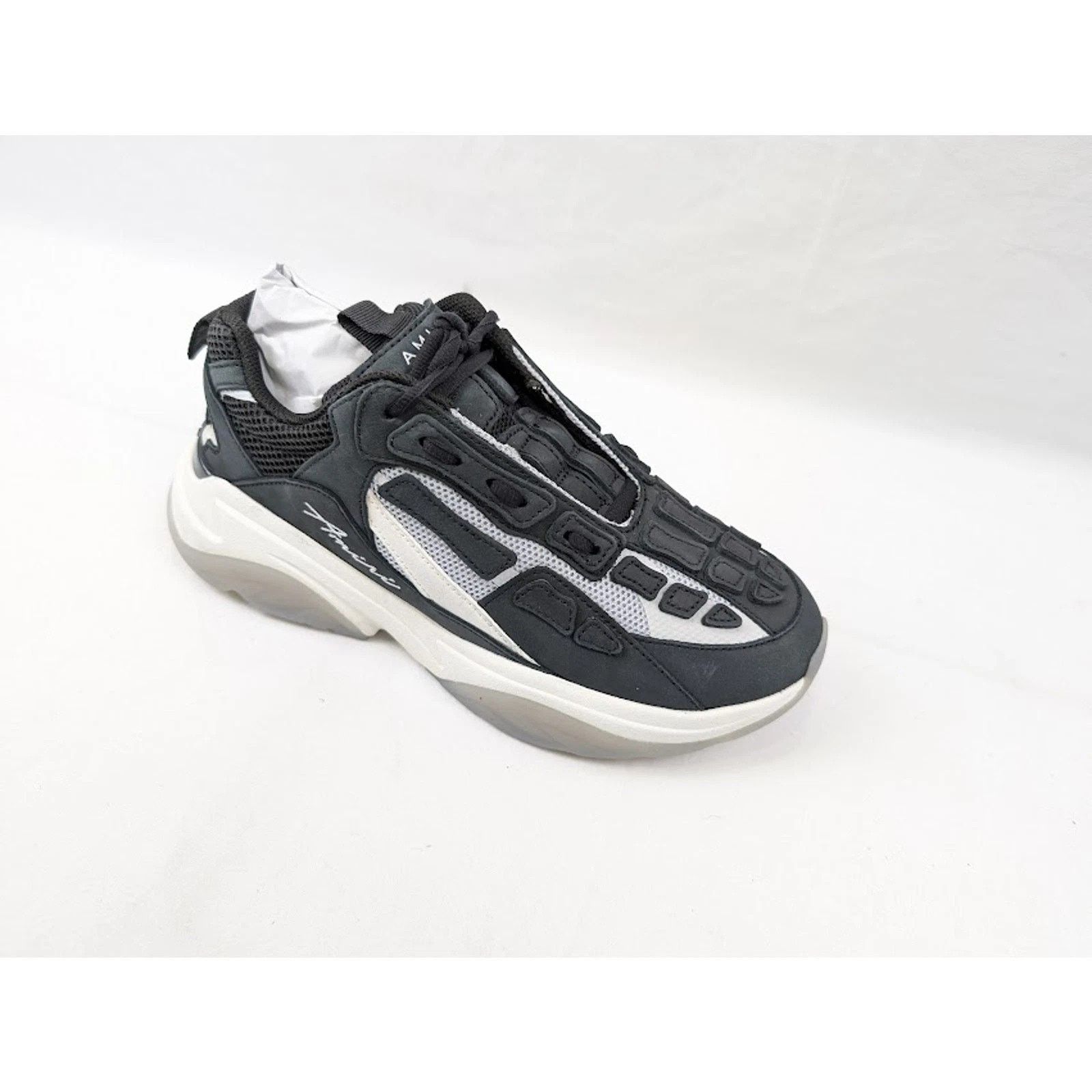 Amiri o1rshd1 Bone Runner Low-Top Sneakers in Black Size US 11 / EU 44 - 2 Thumbnail