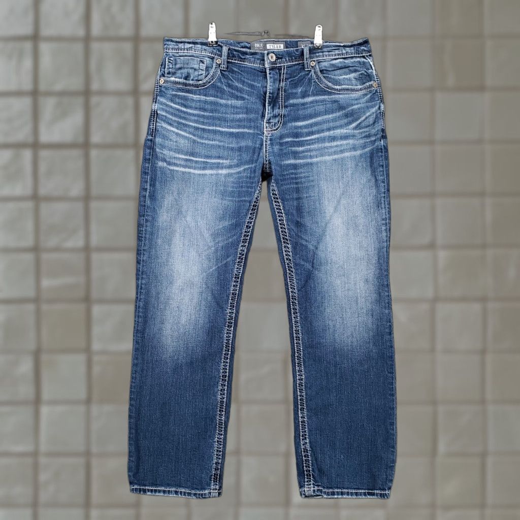 BKE Tyler Jeans Mens 36x29 Blue Straight Leg Medium Wash Denim