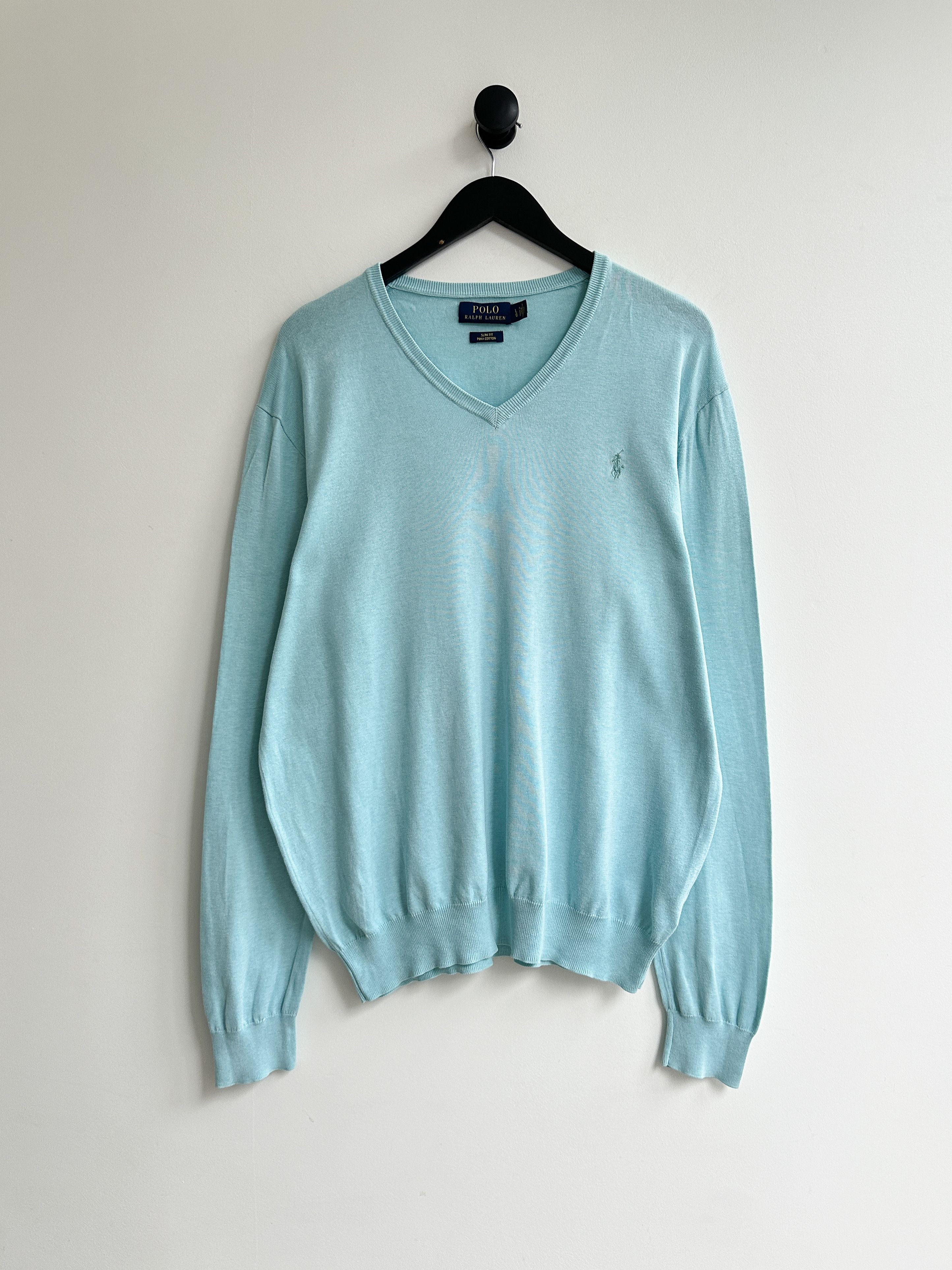 Polo Ralph Lauren Polo Ralph Lauren V Neck Jumper Sweater Pullover Size US L / EU 52-54 / 3 - 1 Thumbnail