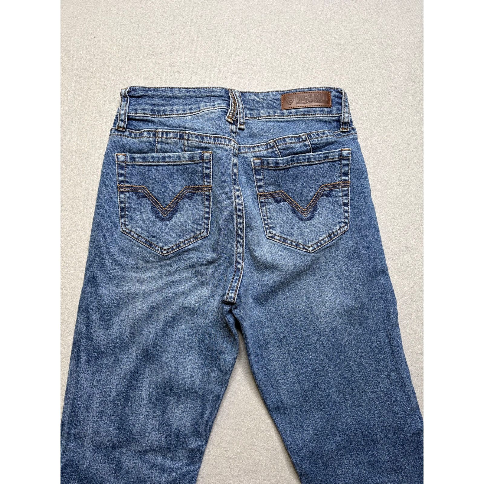 Rock & Republic Rock & Roll Denim High Rise Trouser Jeans Womens 27x30 Size 27" / US 4 / IT 40 - 9 Thumbnail