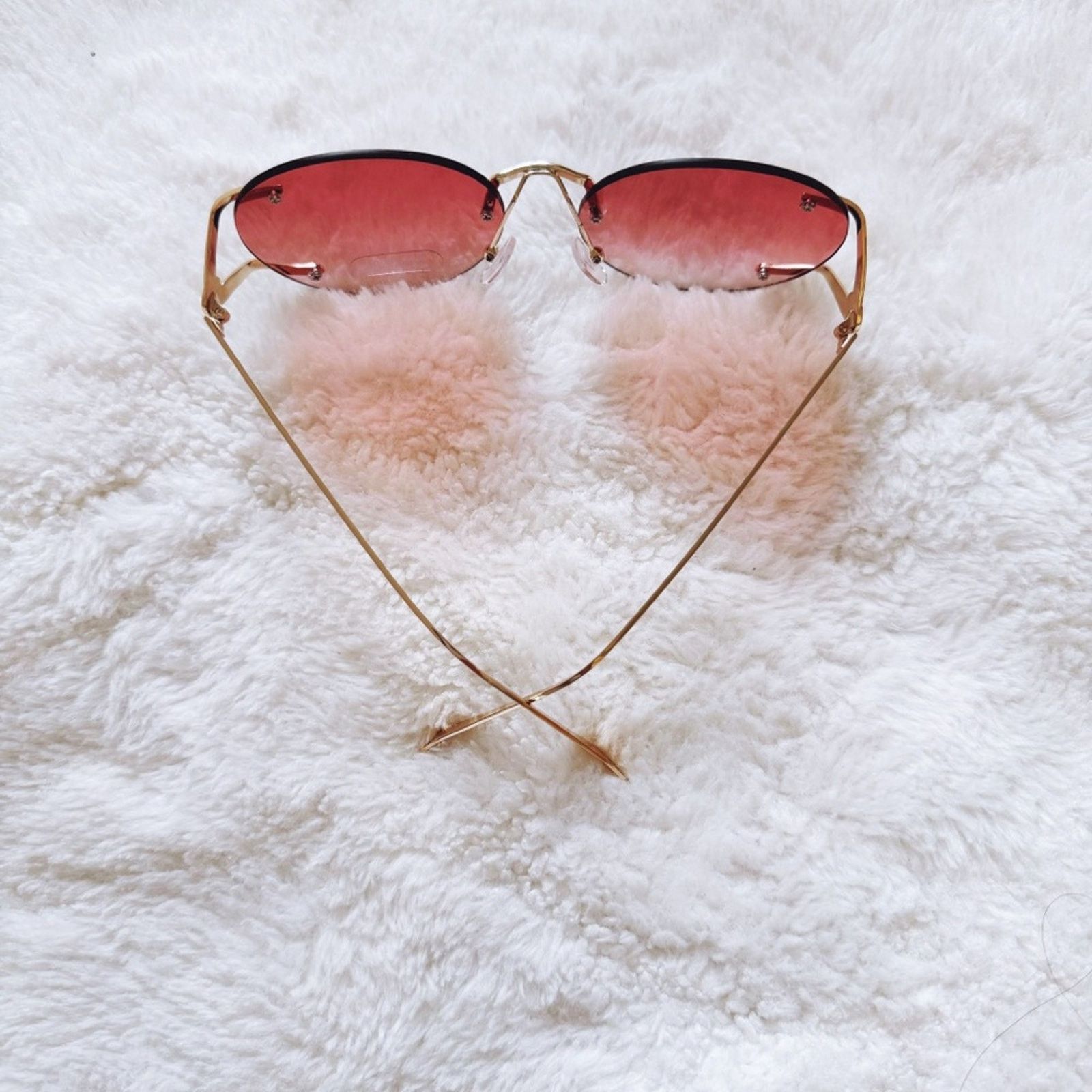 Other Ruth Clear Orange Round Metal Sunglasses Size ONE SIZE - 10 Thumbnail