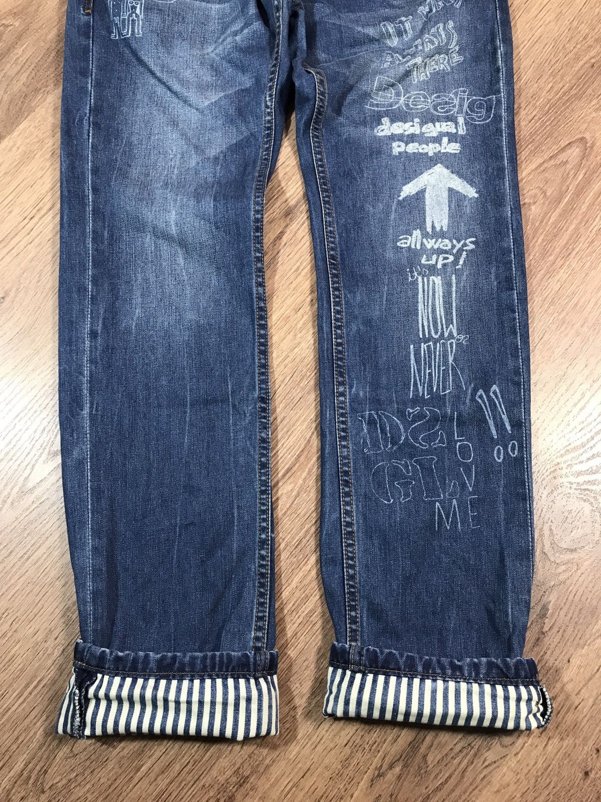 Desigual × Hysteric Glamour × Japanese Brand Desigual Funky Double Waist Looklike Hystericglamour Jeans Size US 32 / EU 48 - 2 Thumbnail