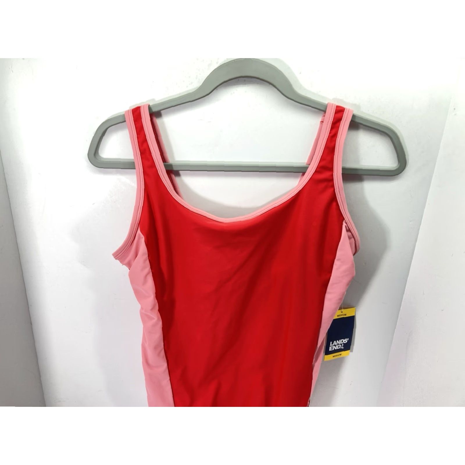 Lands' End Lands' End One Piece Swim Suit Bathing Suit Women M Red Pink Stripe NWT Size M / US 6-8 / IT 42-44 - 2 Thumbnail