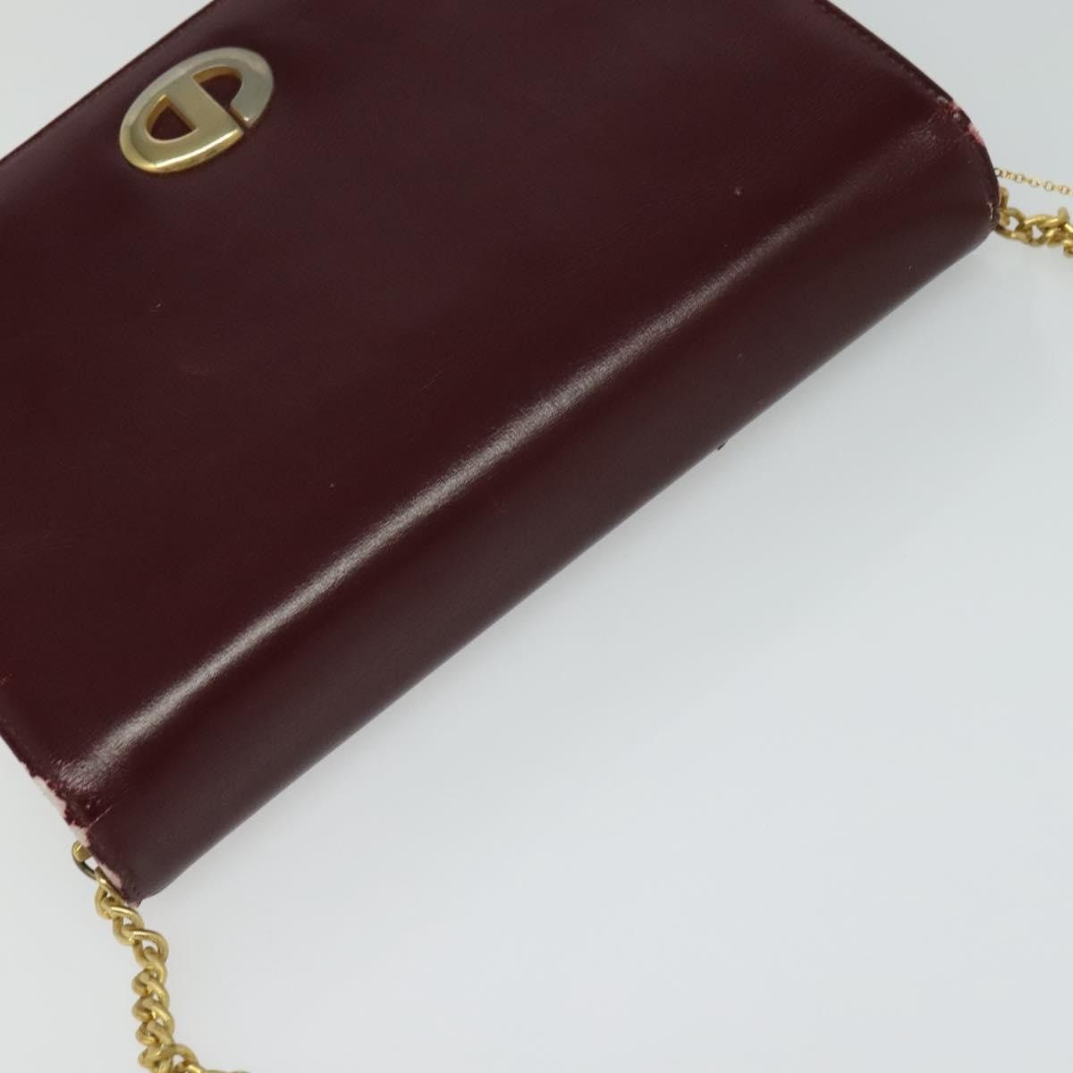 Dior DIOR Chain Shoulder Bag Leather Wine Red Gold Size ONE SIZE - 6 Thumbnail