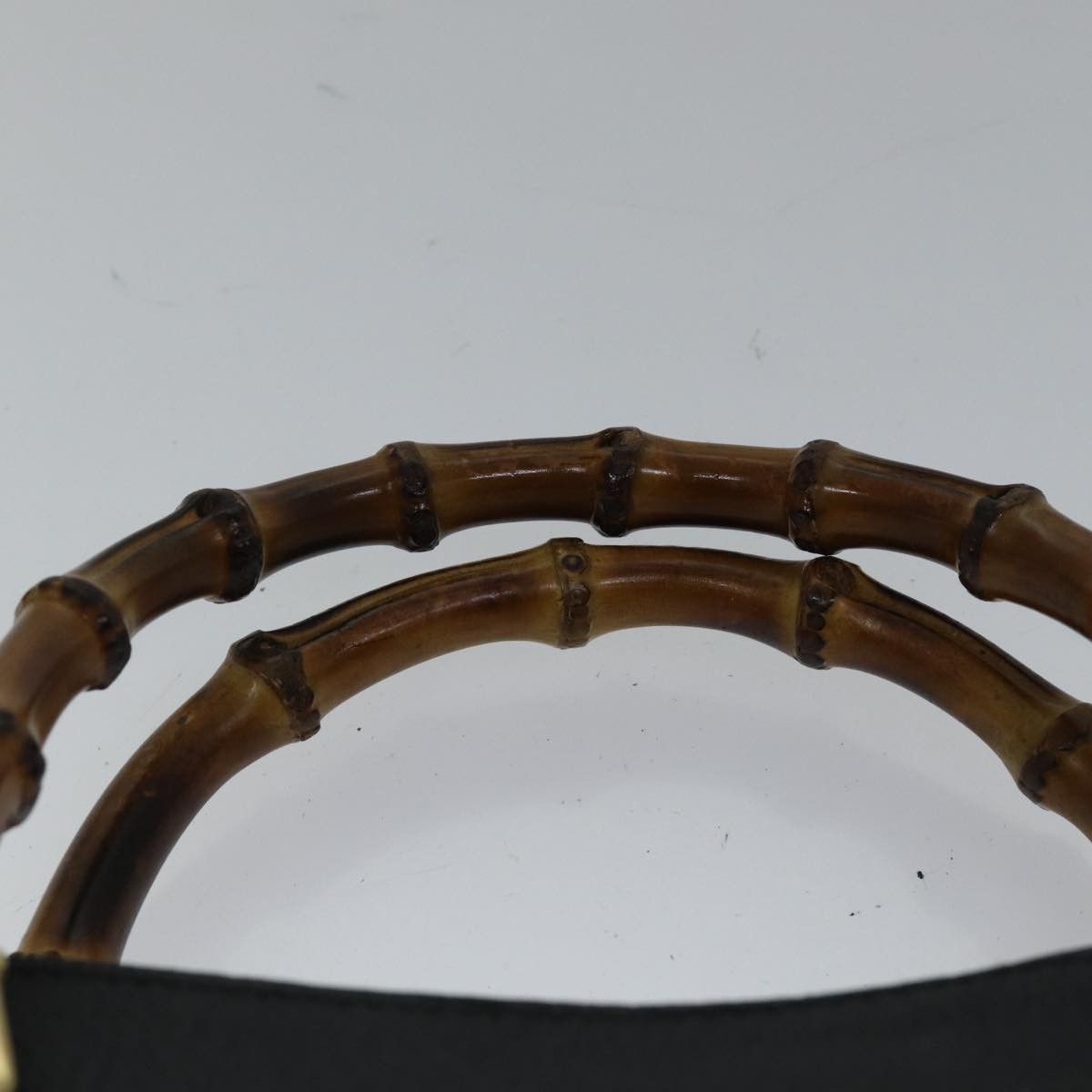 Gucci GUCCI Bamboo Hand Bag Suede Leather Black Gold 002 1186 002 Size ONE SIZE - 8 Thumbnail