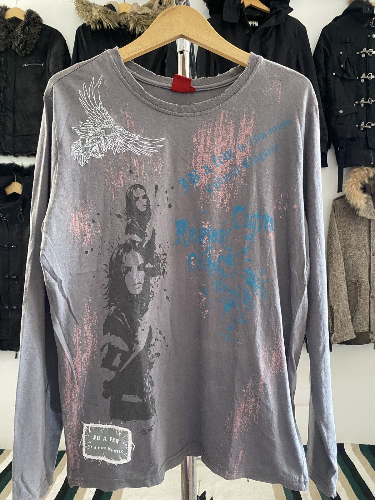 Hysteric Glamour Japanese Jambange Distressed Poem Punk Grunge longsleeve tee Size US M / EU 48-50 / 2 - 5 Thumbnail