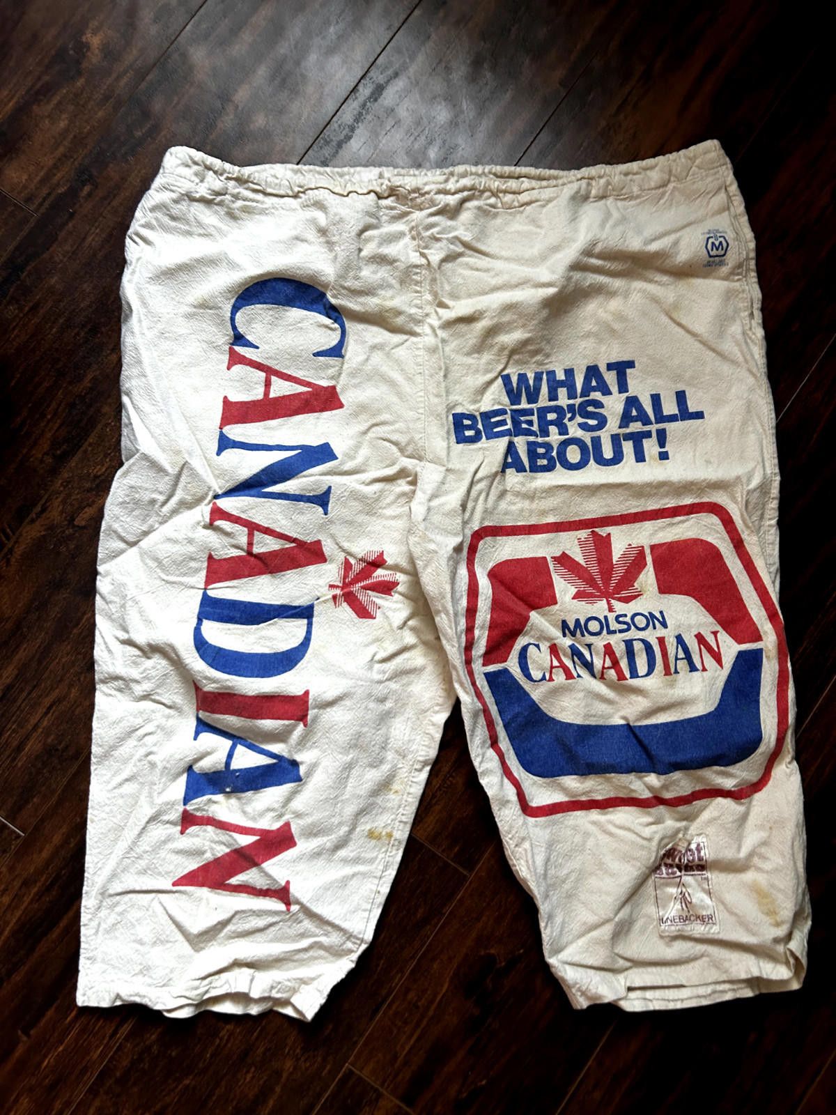Other Vintage Molson Canadian Sweet Sacks Linebacker Shorts 1990 Size US 32 / EU 48 - 1 Thumbnail
