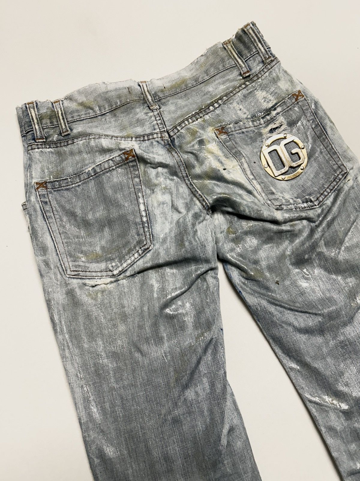Dolce & Gabbana 2000s Distressed Waxed Denim Size US 30 / EU 46 - 9 Thumbnail