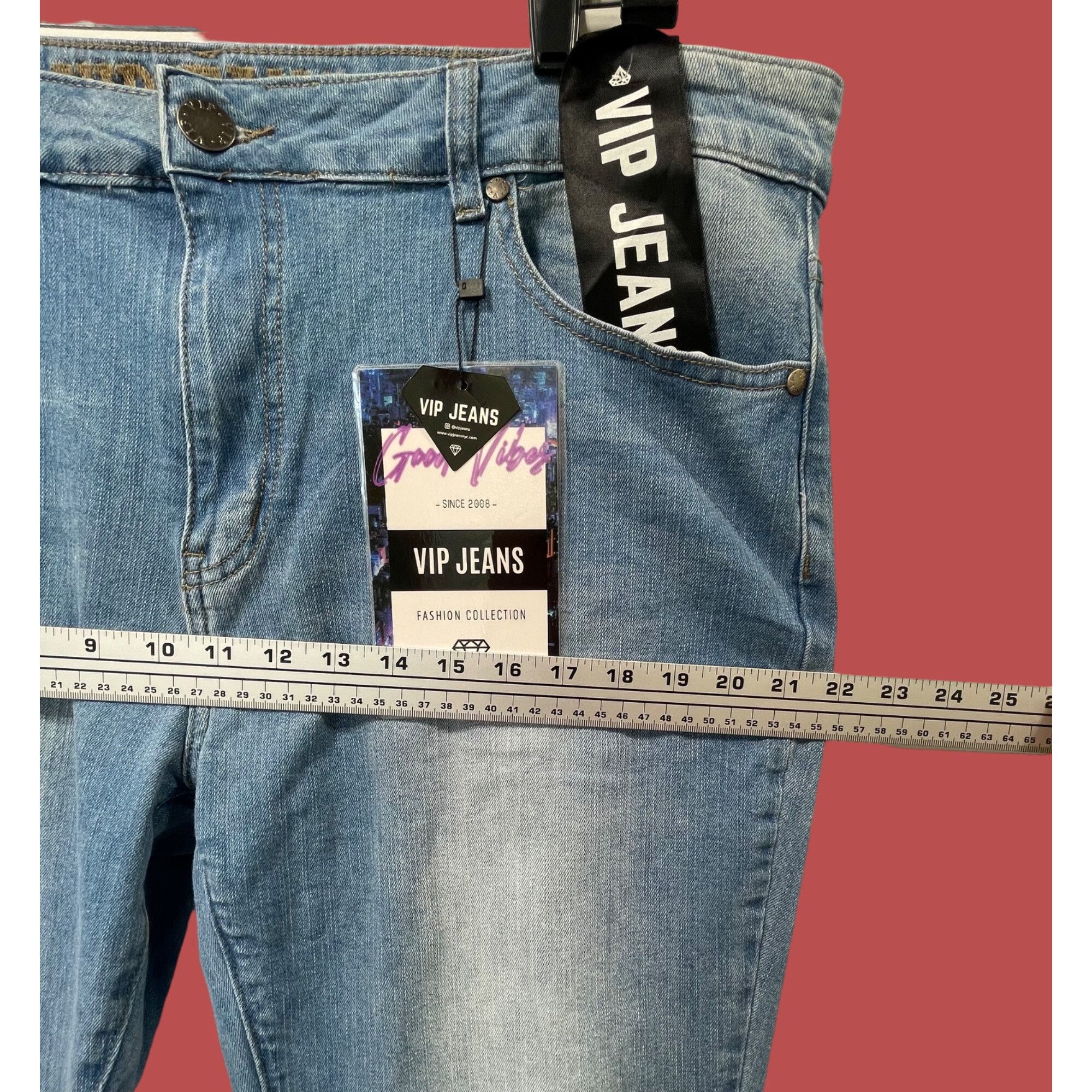 Other Rue + - Women's Sculpting Stretch Jeans Distressed - Blue Wa Size 41" - 4 Thumbnail