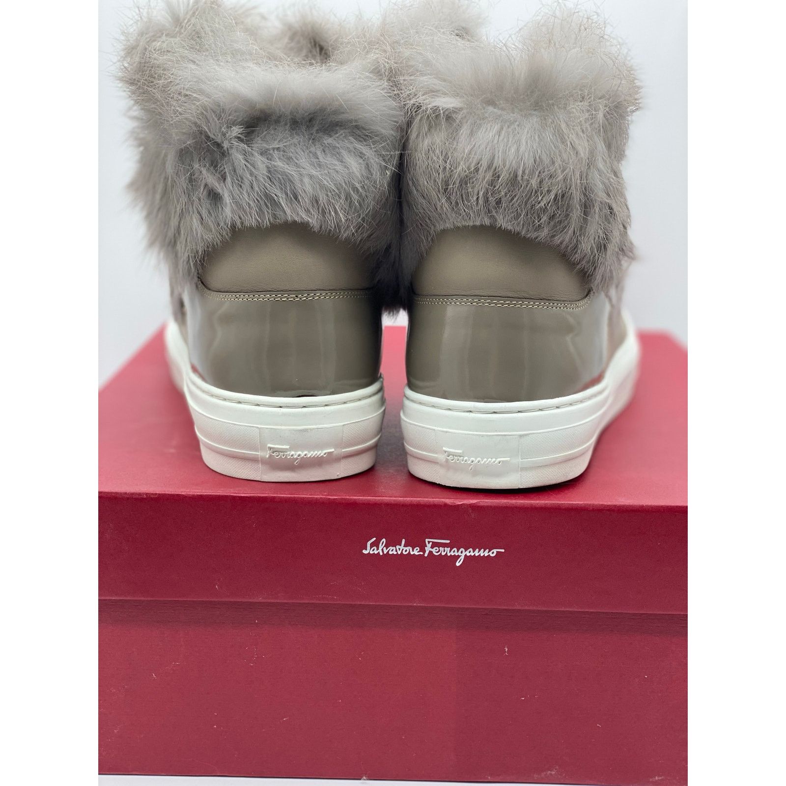 Salvatore Ferragamo Salvatore Ferragamo Nisia Grey Fur Sneakers sz. 5.5 US Size US 5.5 / IT 35.5 - 5 Thumbnail