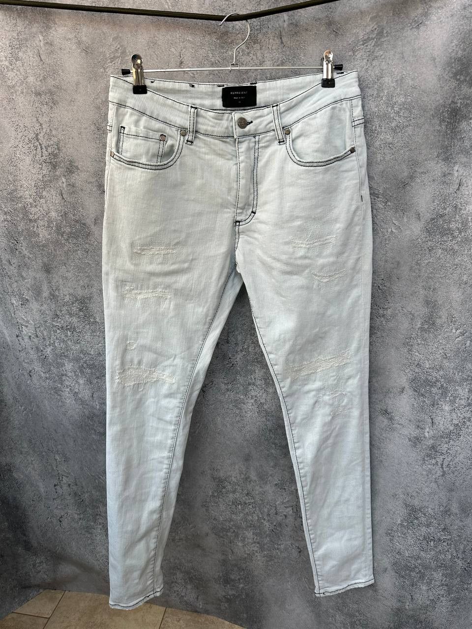 Other Represent Repaired Denim Ice Jeans Distressed Pants Italy Size 32" / US 10 / IT 46 - 1 Thumbnail
