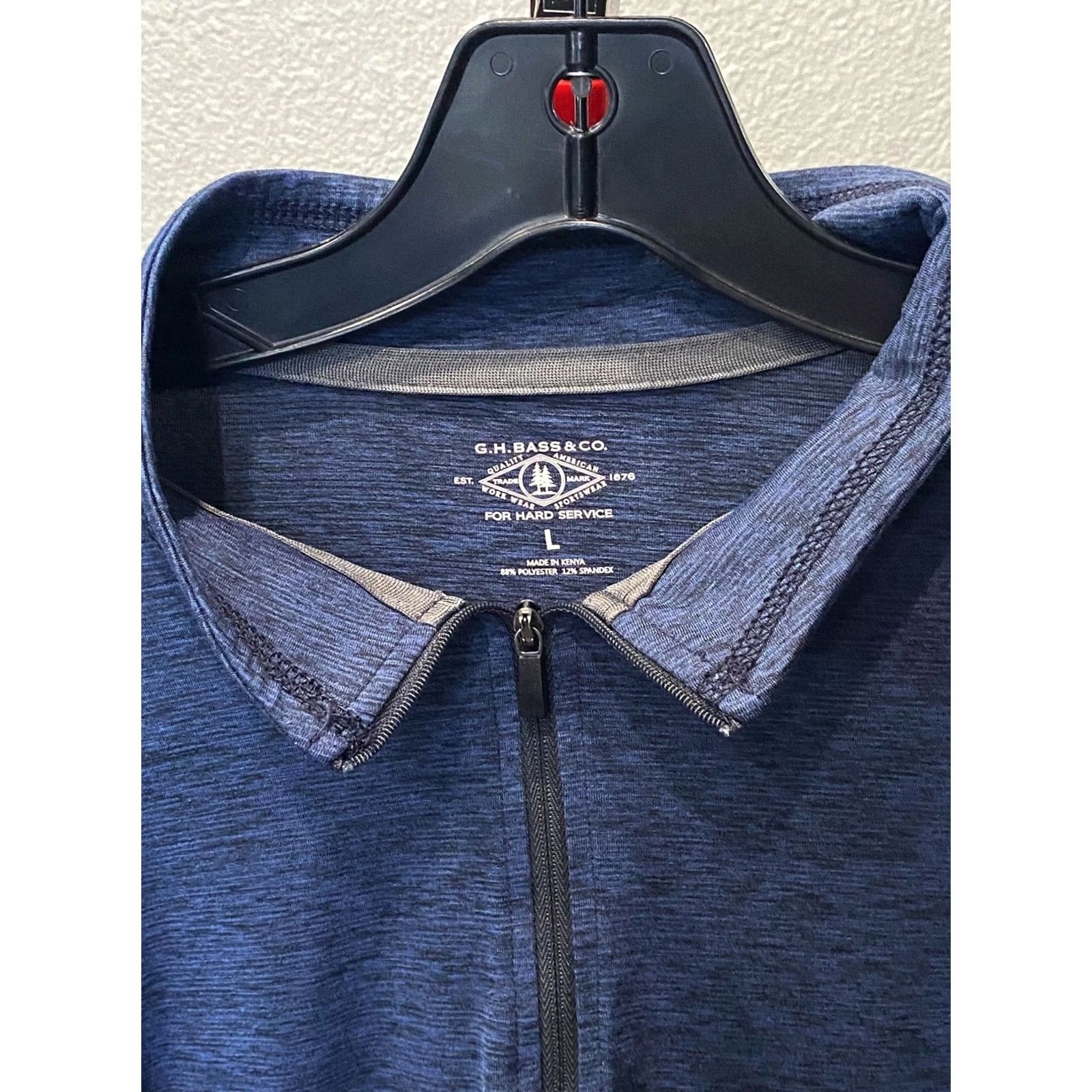 CO GH Bass & Co Bluish Zippered SWEATER Large L Mens Size US L / EU 52-54 / 3 - 3 Thumbnail