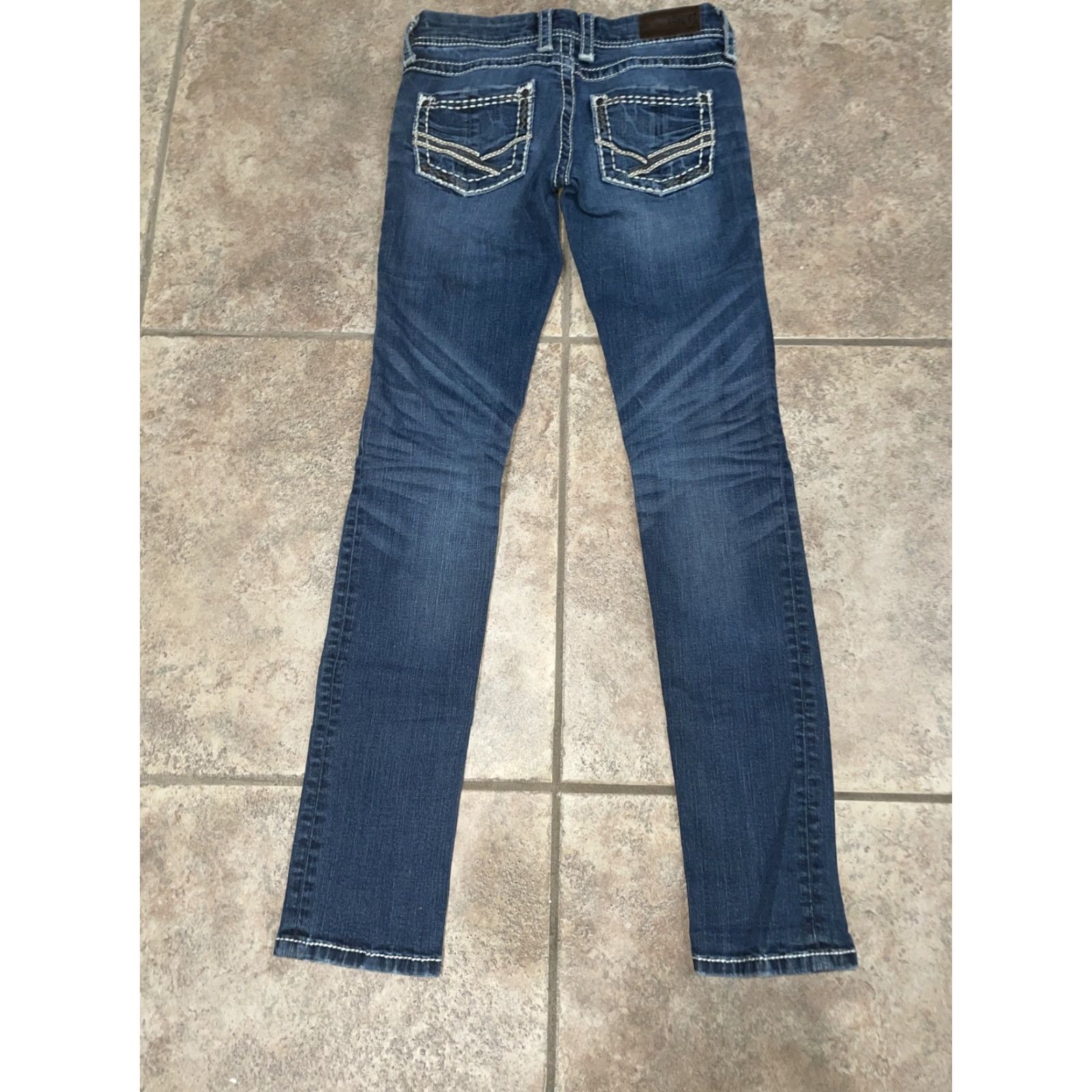 BKE BKE Denim Stella Thick Stitch Skinny Jeans Womens 25L Blue Skinny Jeans Womens - 25 Long? Size 42" / US 20 - 4 Thumbnail