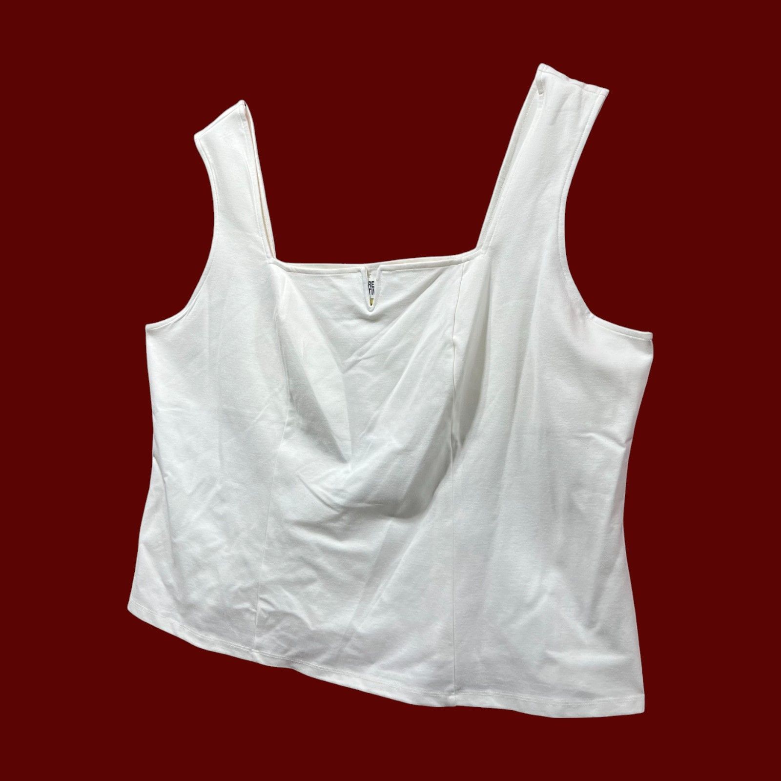 Other Future Collective - Women's Notch Front Tank Top - White - 3 Size 3XL / US 20-22 - 13 Thumbnail