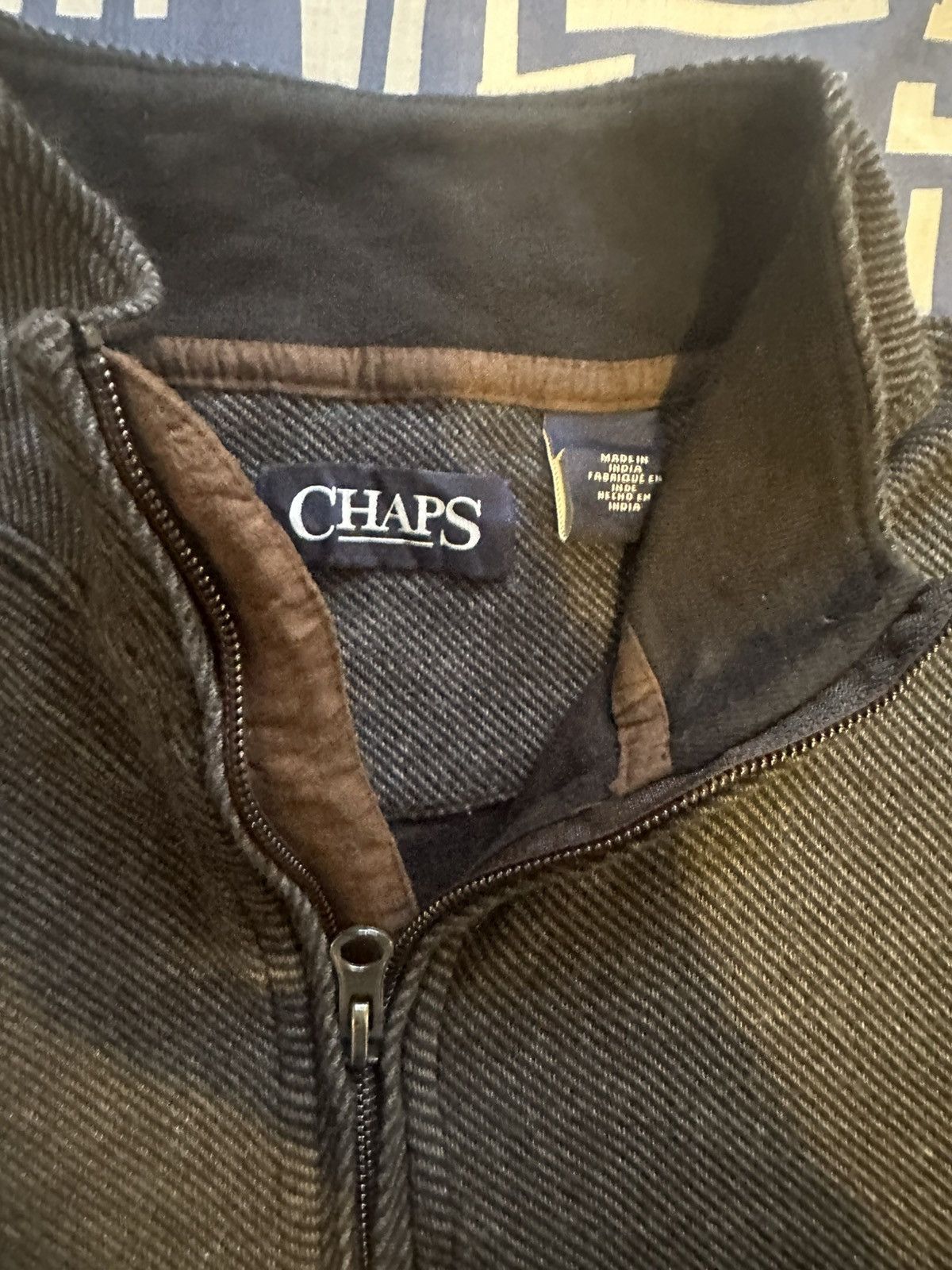 Chaps Ralph Lauren × Vintage CHAPS by RALPH LAUREN - Men's Zip Jumper Sweater Size US L / EU 52-54 / 3 - 5 Thumbnail