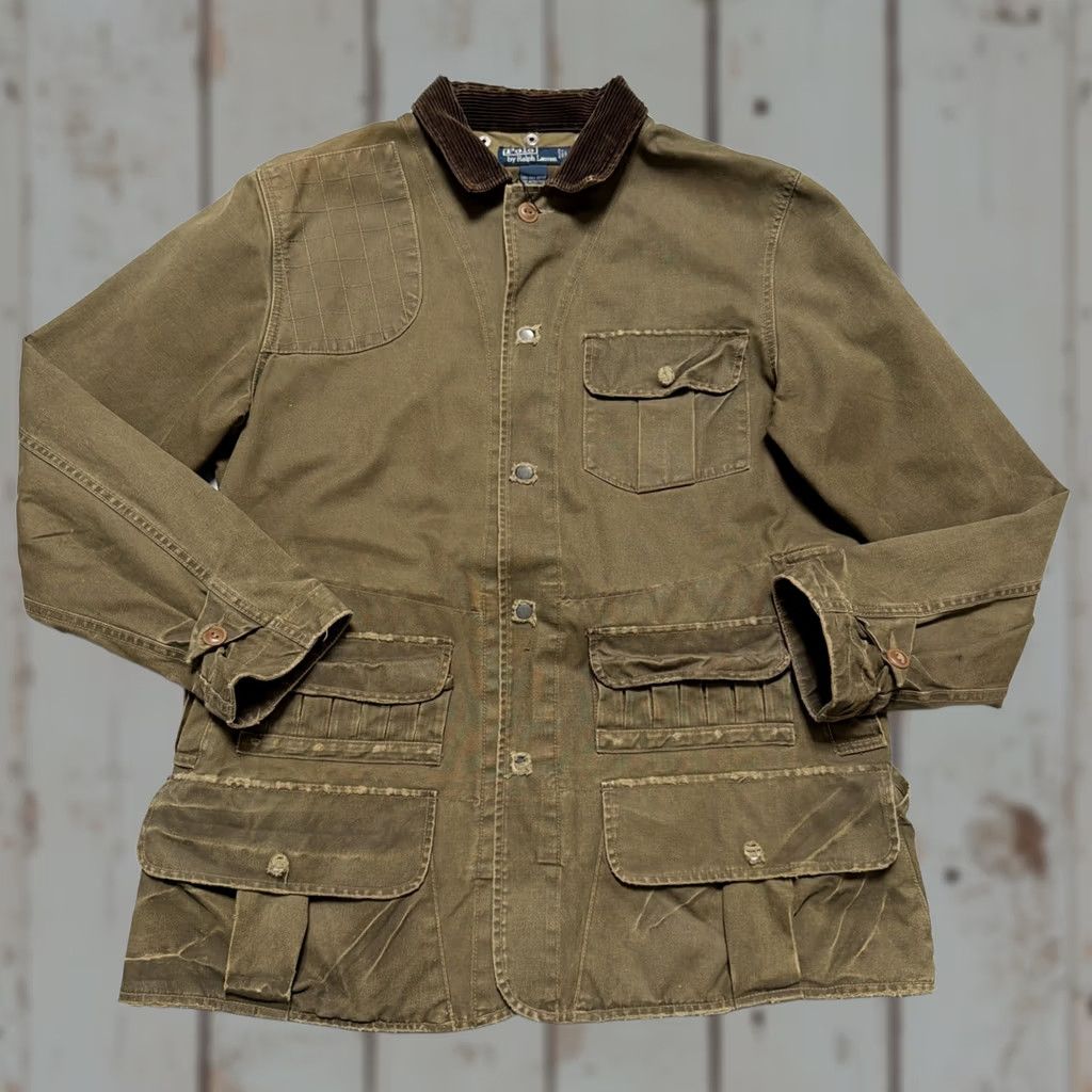 Polo Ralph Lauren VINTAGE Polo Ralph Lauren Hunting Shooting Canvas Fishing Camp Work Jacket L Mens Green 90s Outdoor Americana Game Size US L / EU 52-54 / 3 - 1 Thumbnail