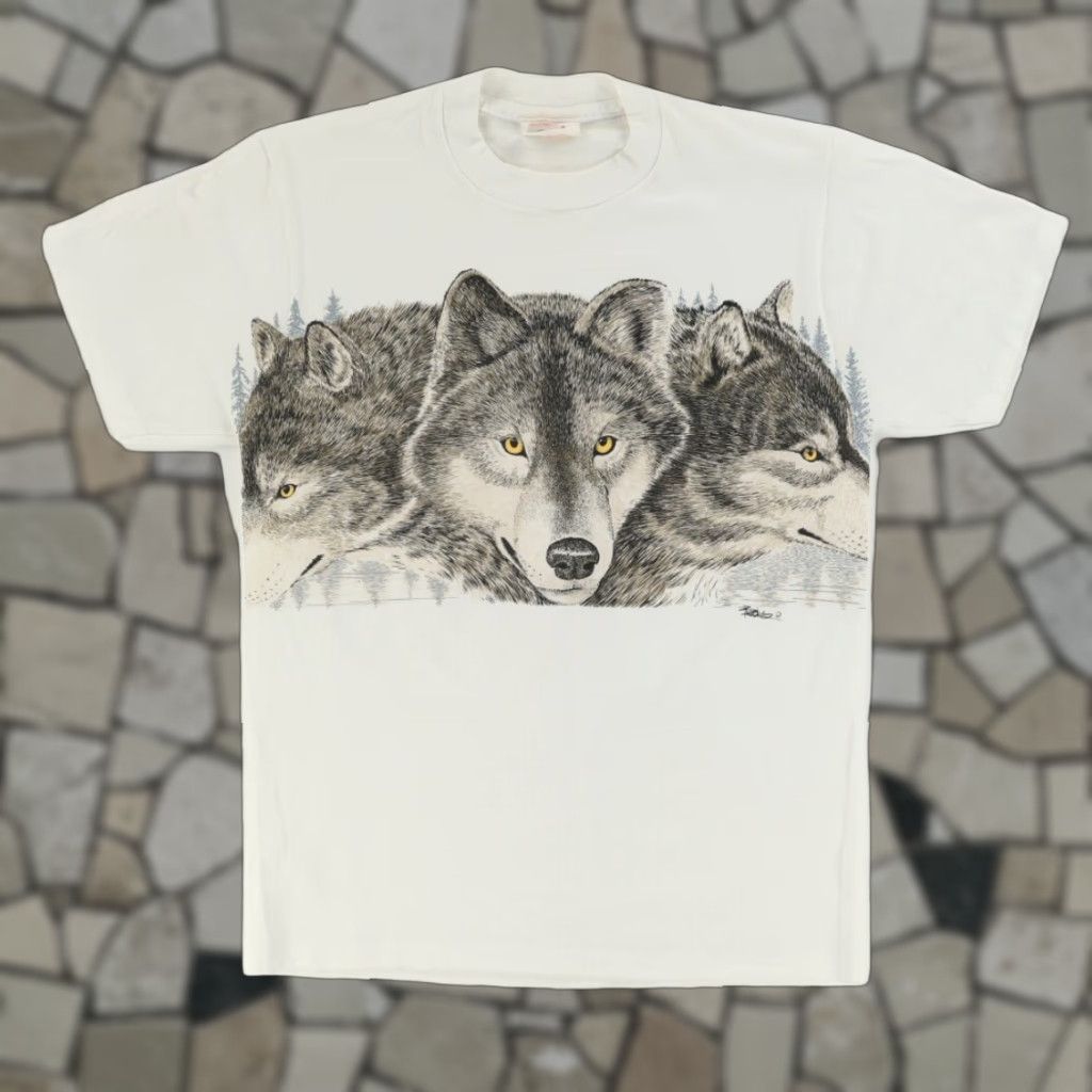 Vintage VINTAGE Penmans Shirt Grey Wolf White M Mens T-Shirt Size US M / EU 48-50 / 2 - 1 Thumbnail