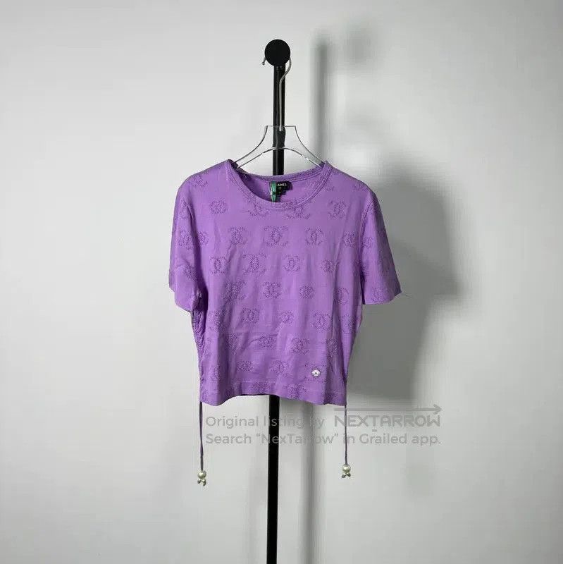 Chanel Chanel Purple Cotton Women's T-Shirt . Size M / US 6-8 / IT 42-44 - 1 Thumbnail