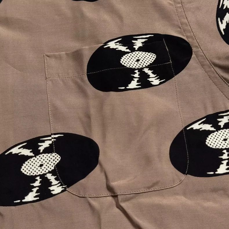 【希少】WACKO MARIA RECORDS HAWAIIAN SHIRT WACKO MARIA(ワコマリア) / RECORDS / S/S HAWAIIAN SHIRT GRAY