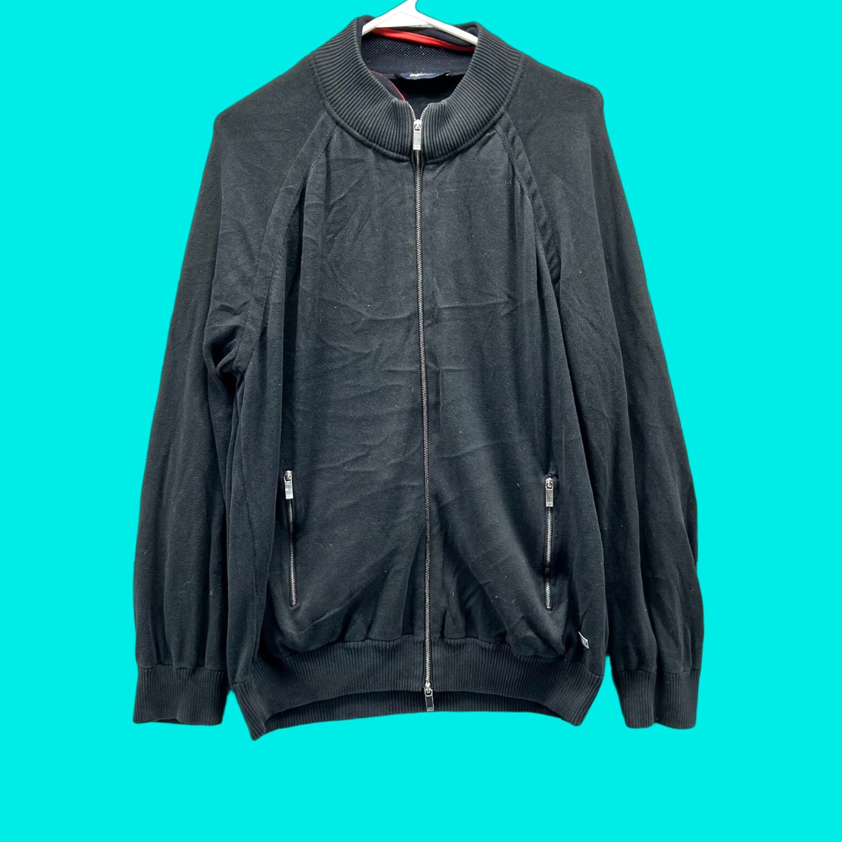 Ermenegildo Zegna VINTAGE Ermenegildo Zegna Sport Jacket Mens M Black Full Zip Bomber Aviator Size US M / EU 48-50 / 2 - 1 Thumbnail