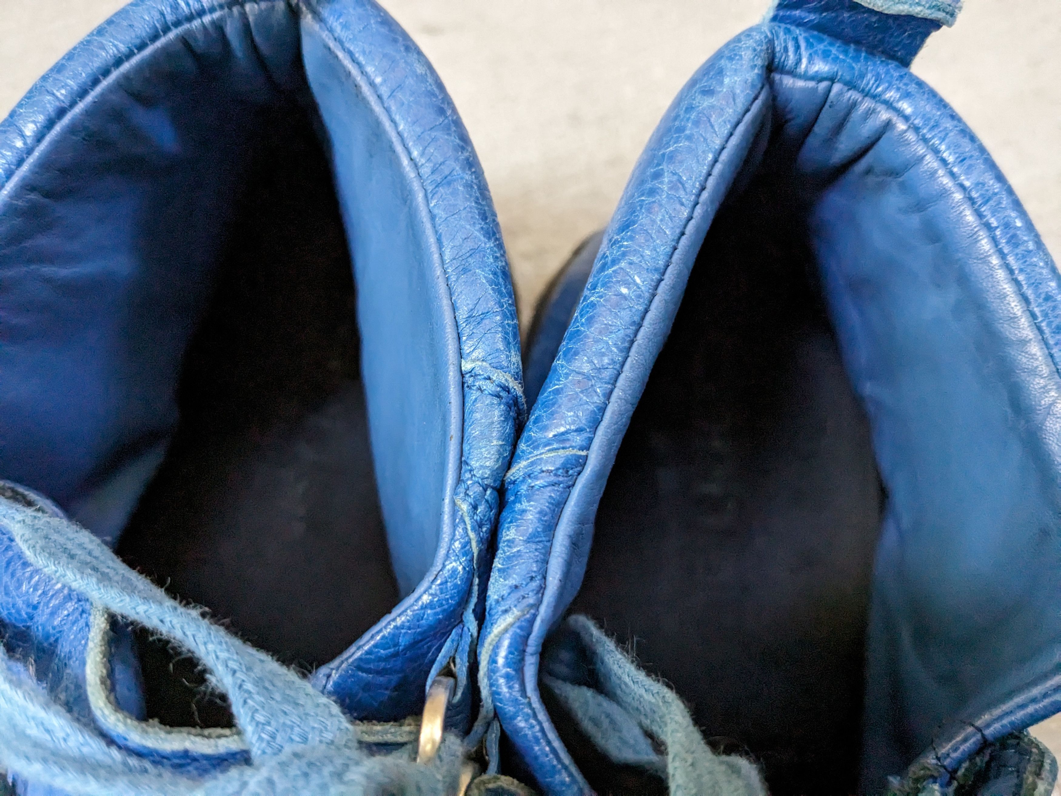 Balenciaga Balenciaga Arena Blue Black Leather 13 High Tops Lace Up Size US 13 / EU 46 - 5 Thumbnail