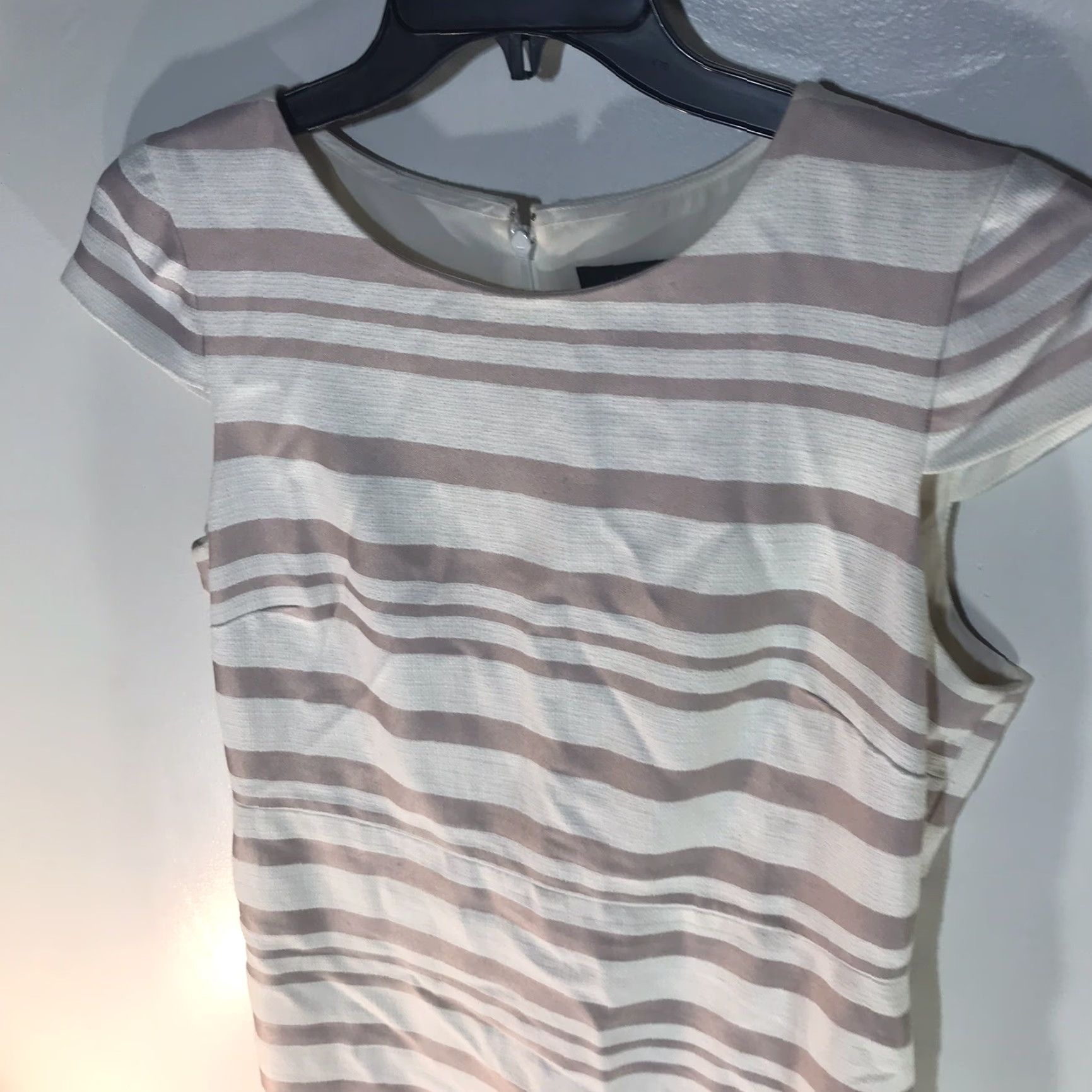 J.Crew J.CREW Pink/Wht Striped Career Midi Dress Womens Size 12 Size XL / US 12-14 / IT 48-50 - 2 Thumbnail
