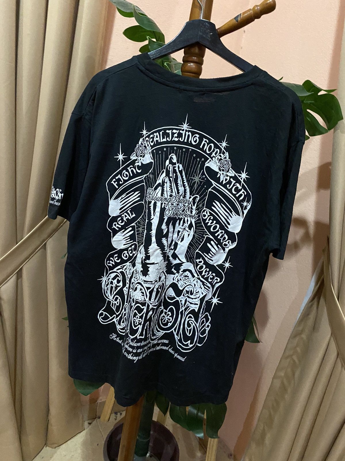 Japanese Brand BlackSide Oversized Graphic Tee TimeStep Gothic Streetwear Size US XXL / EU 58 / 5 - 2 Thumbnail