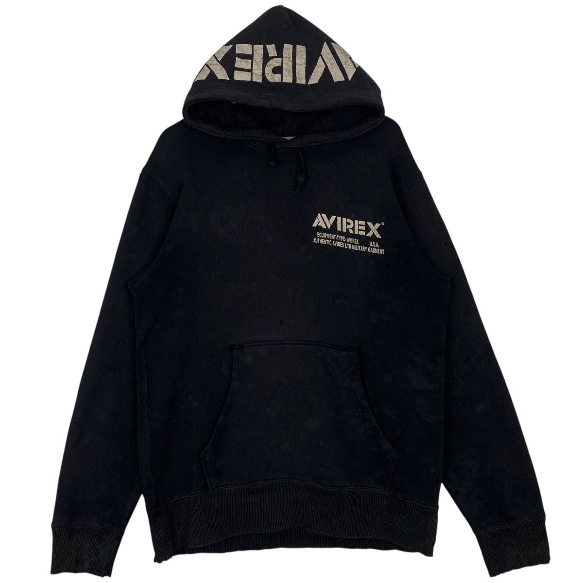 Other Vintage Avirex Hoodie Sweater Black Pullover Jumper Size M Size US M / EU 48-50 / 2 - 1 Thumbnail