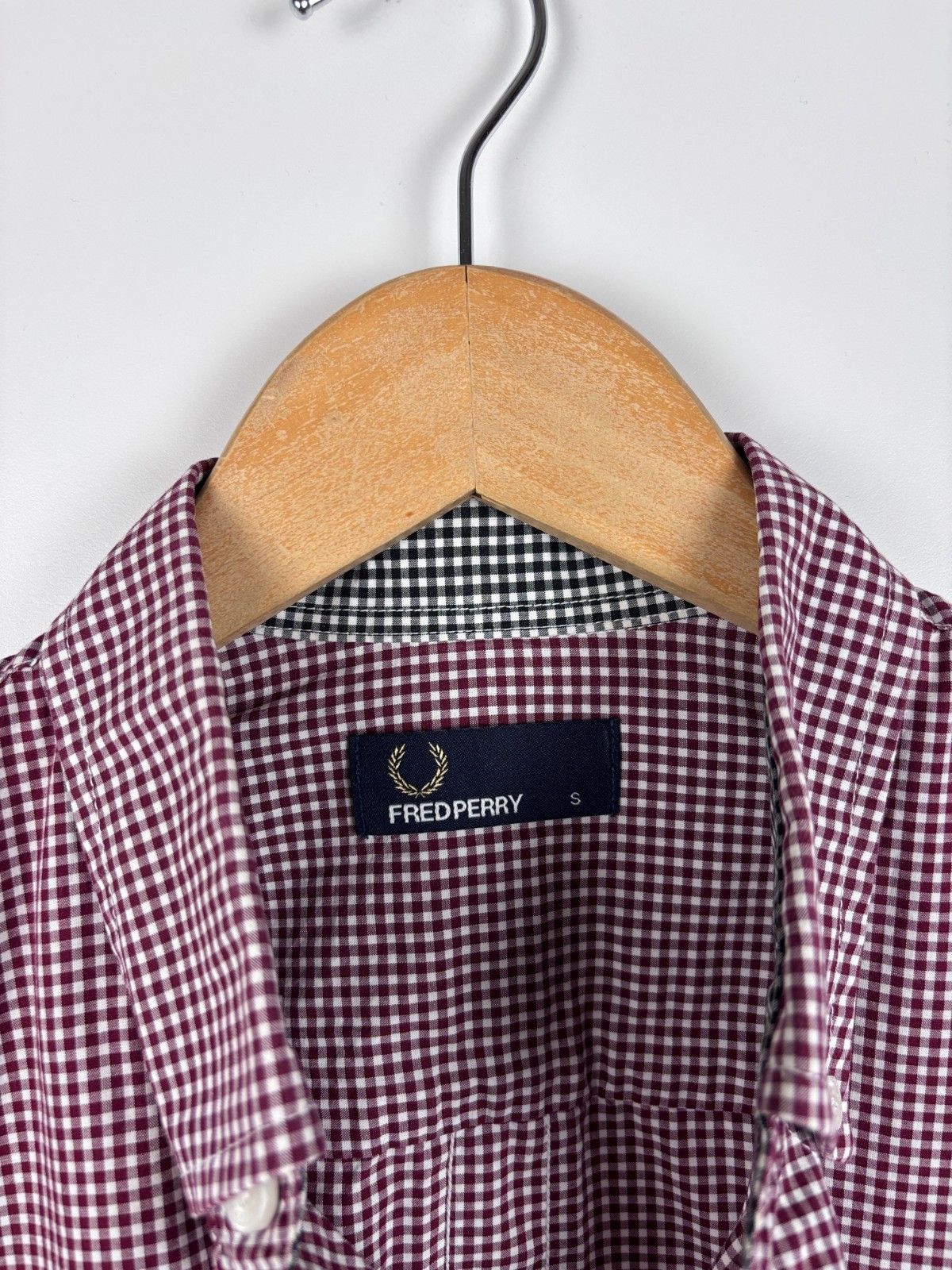 Fred Perry Fred Perry Gingham Button Up Shirt Check Red White Size S Size US S / EU 44-46 / 1 - 7 Thumbnail