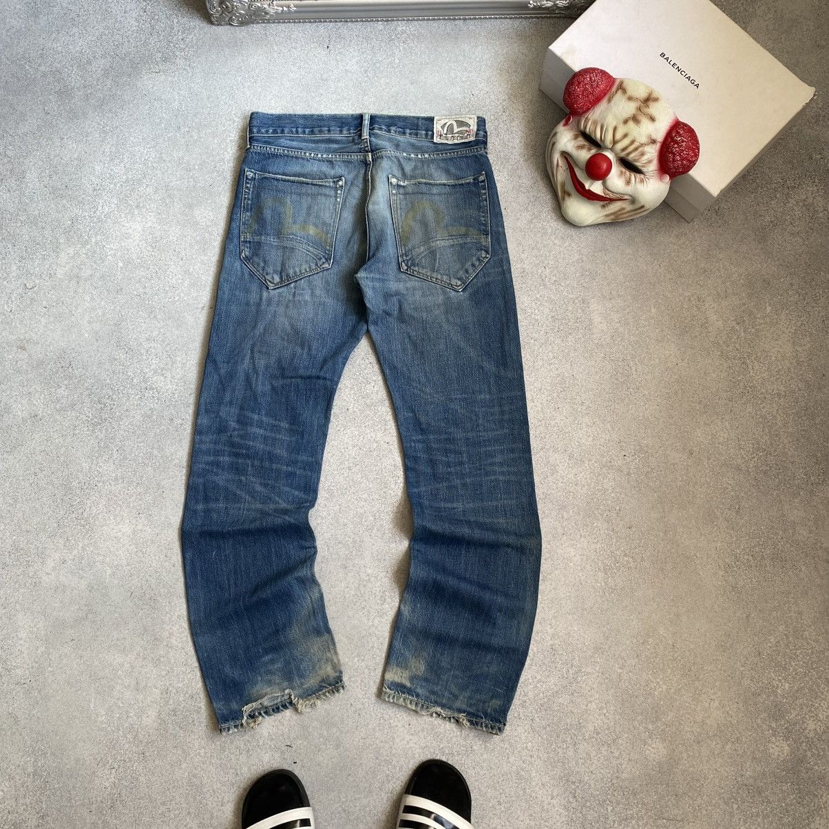 Evisu × Puma Vintage y2k Baggy Evisu Puma Jeans Faded Size US 32 / EU 48 - 1 Thumbnail