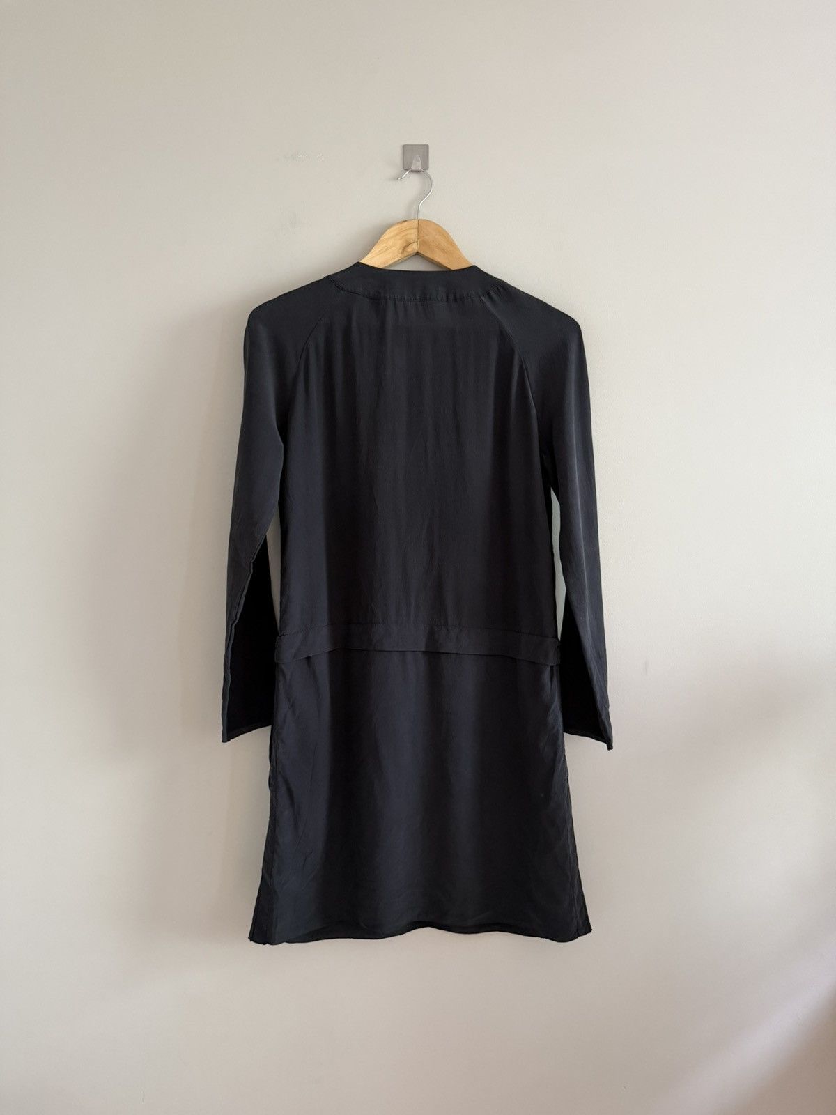 Marni Vintage Marni Black Silk Ruffle-Front Dress Size XS / US 0-2 / IT 36-38 - 8 Thumbnail