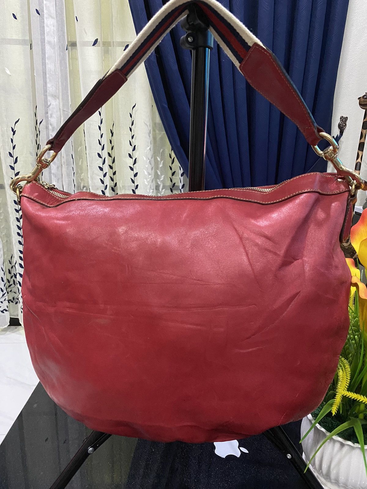 Gucci × Vintage Vintage Gucci Web Hobo Bag Size ONE SIZE - 5 Thumbnail