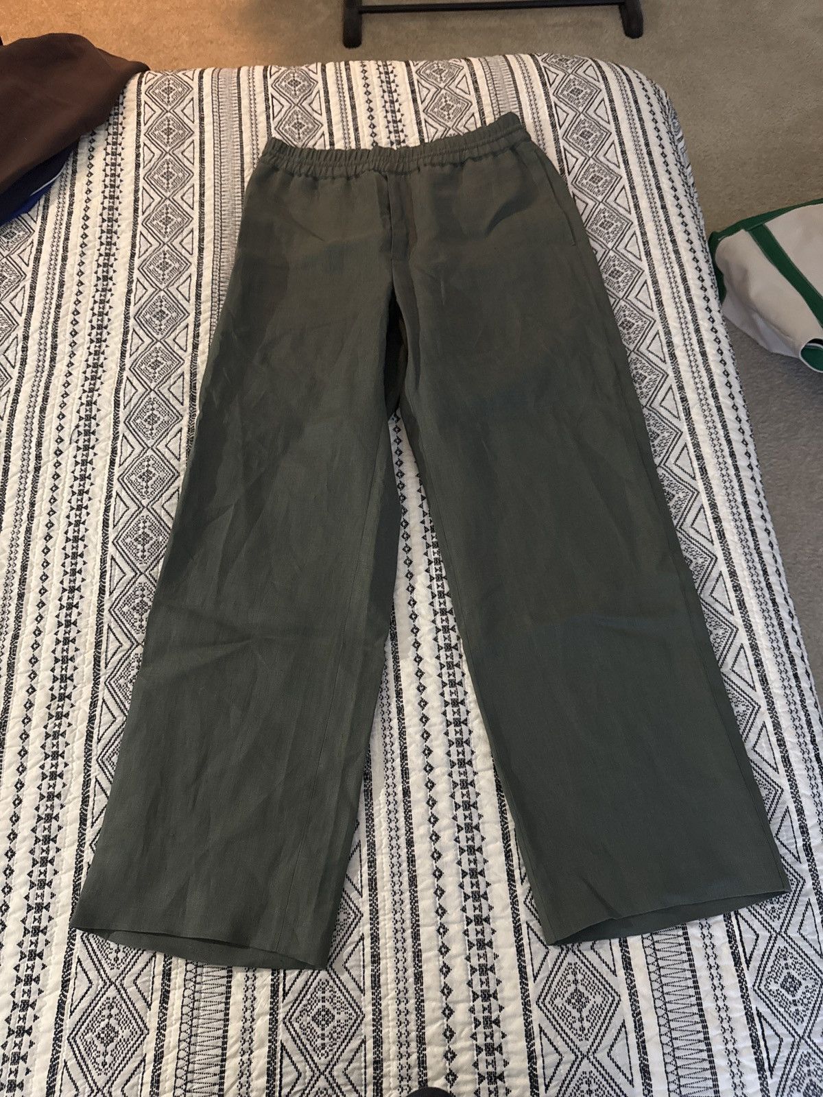 Aime Leon Dore Aime Leon Dore Green Linen Pants | Grailed