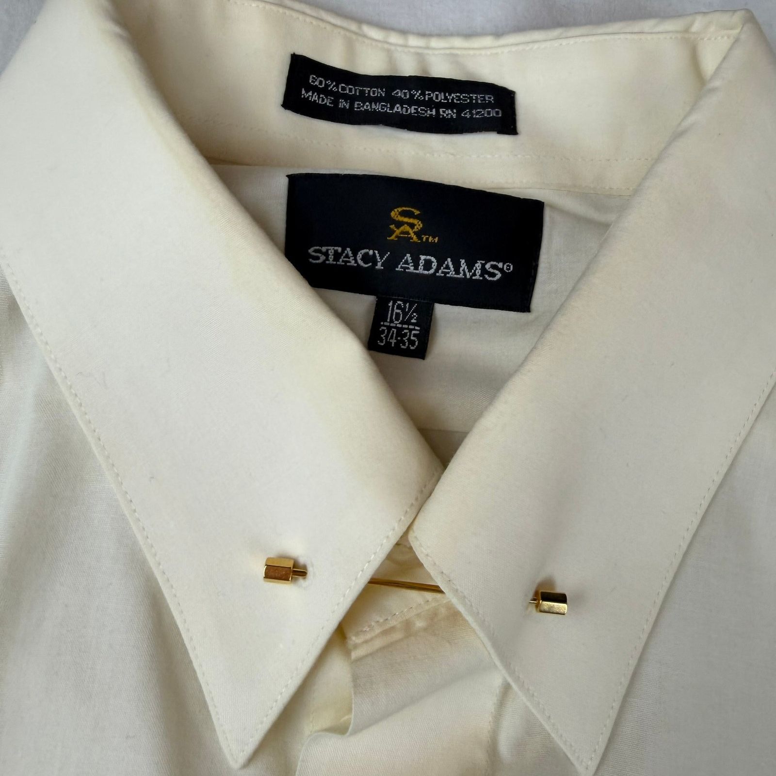 Stacy Adams Vintage Stacy Adams Dress Shirt - 16.5 34/35 Size US L / EU 52-54 / 3 - 3 Thumbnail