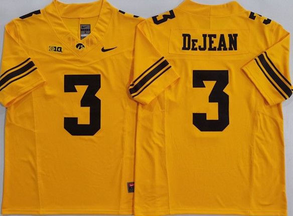 Other Men's Iowa Hawkeyes #3 Cooper DeJean Yellow Jersey Size US S / EU 44-46 / 1 - 1 Thumbnail
